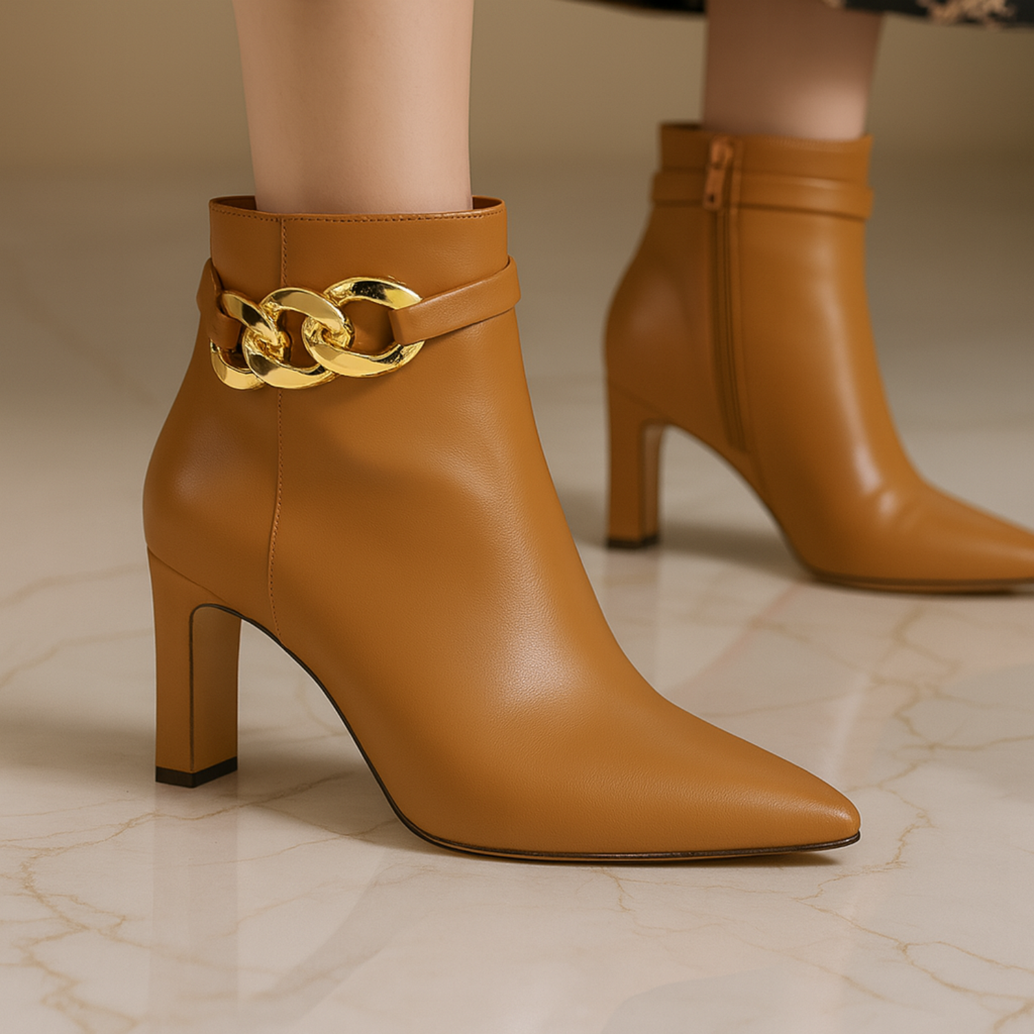 The Verona Chain Heeled Boots
