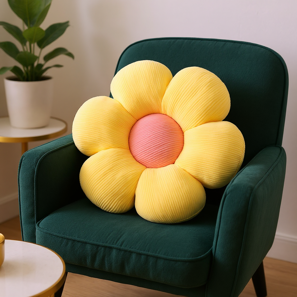 Daisy Knit Pillow