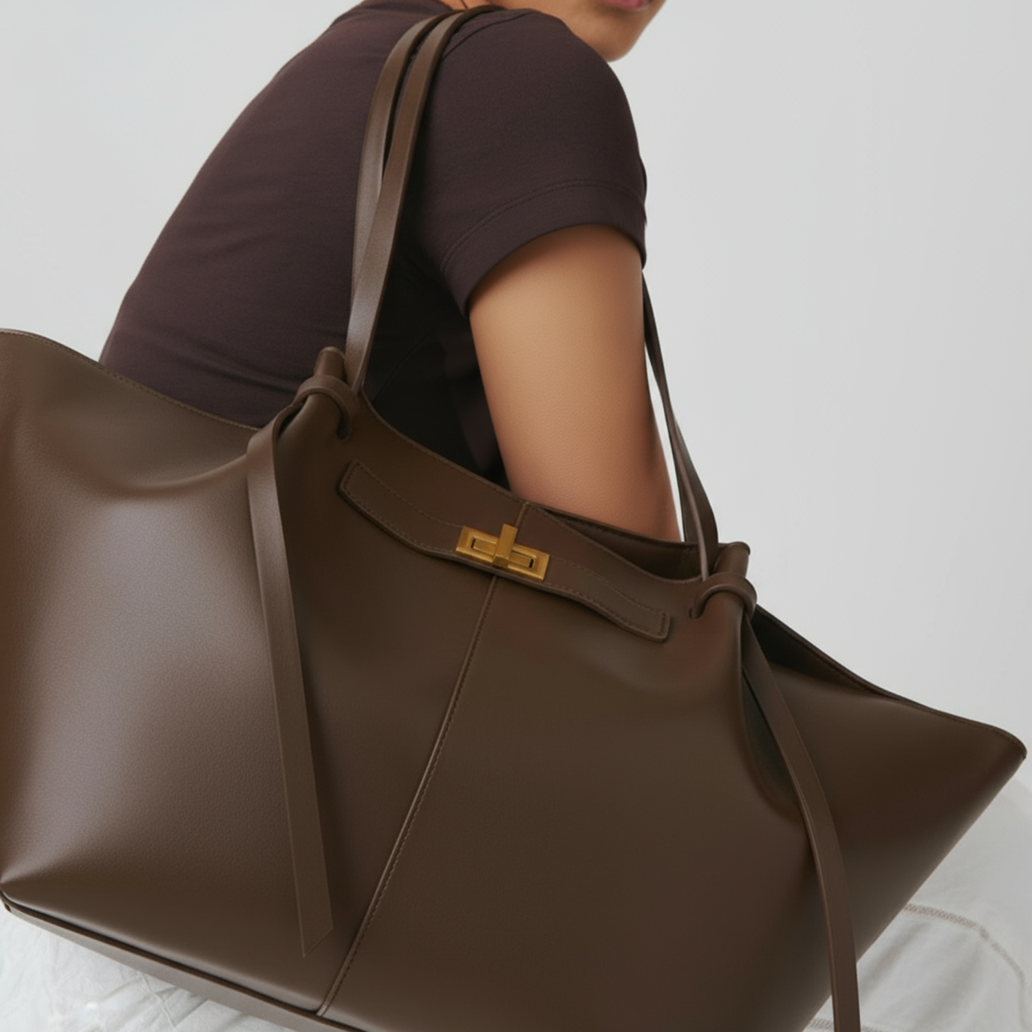 The Emilia Medium Leather Tote