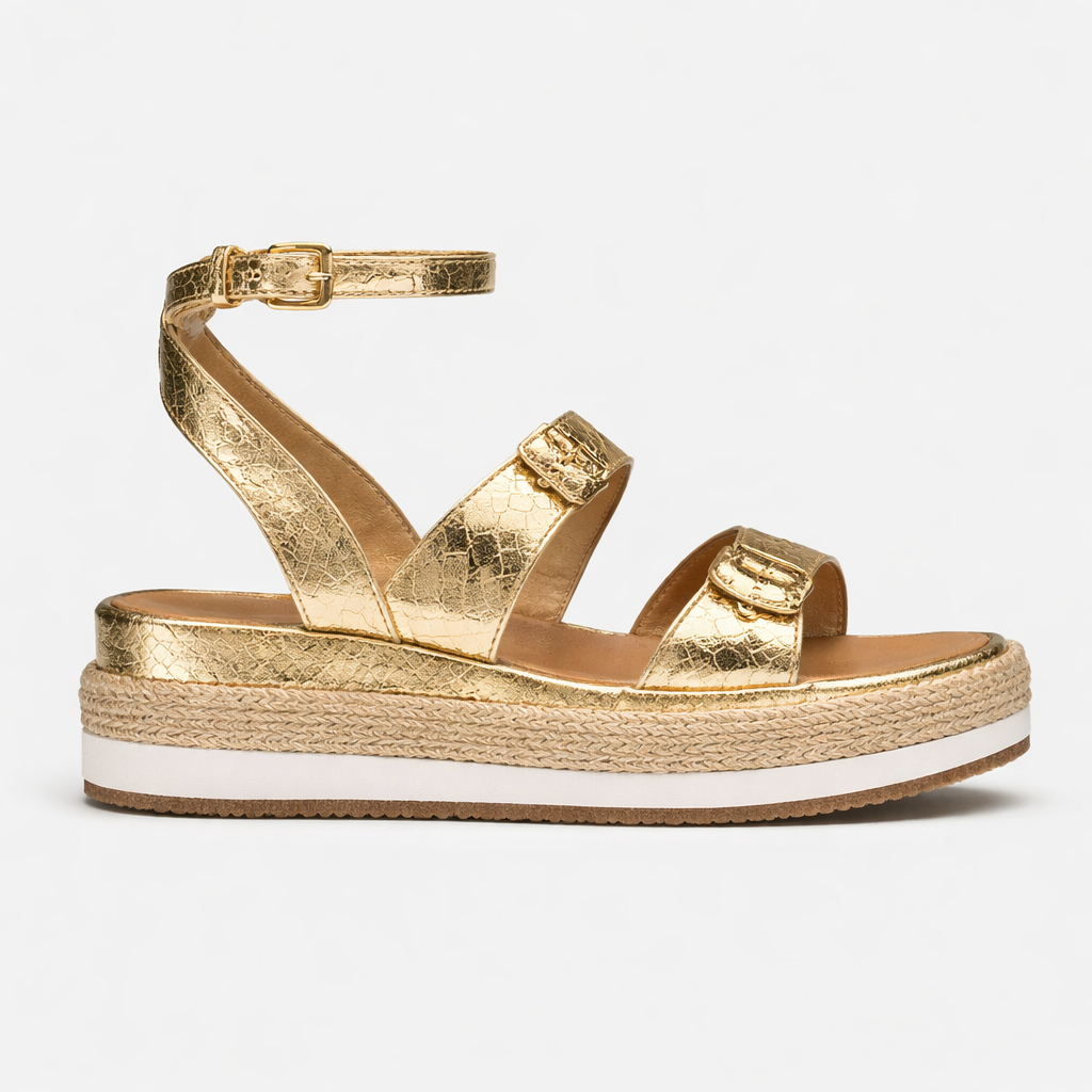 Champagne Weave Wedges
