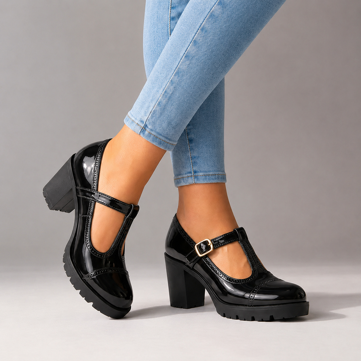Rosette Mary Jane Heels