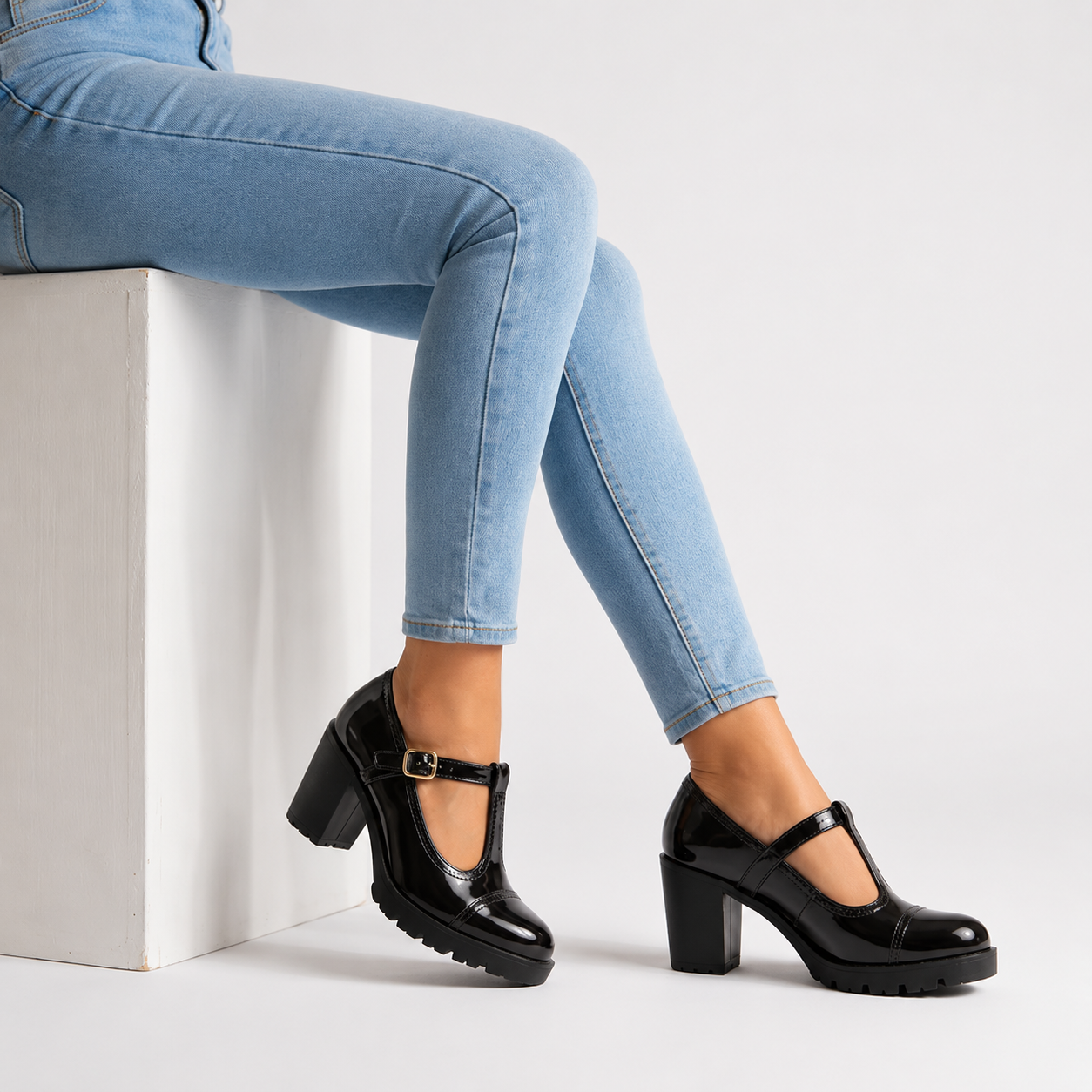 Rosette Mary Jane Heels