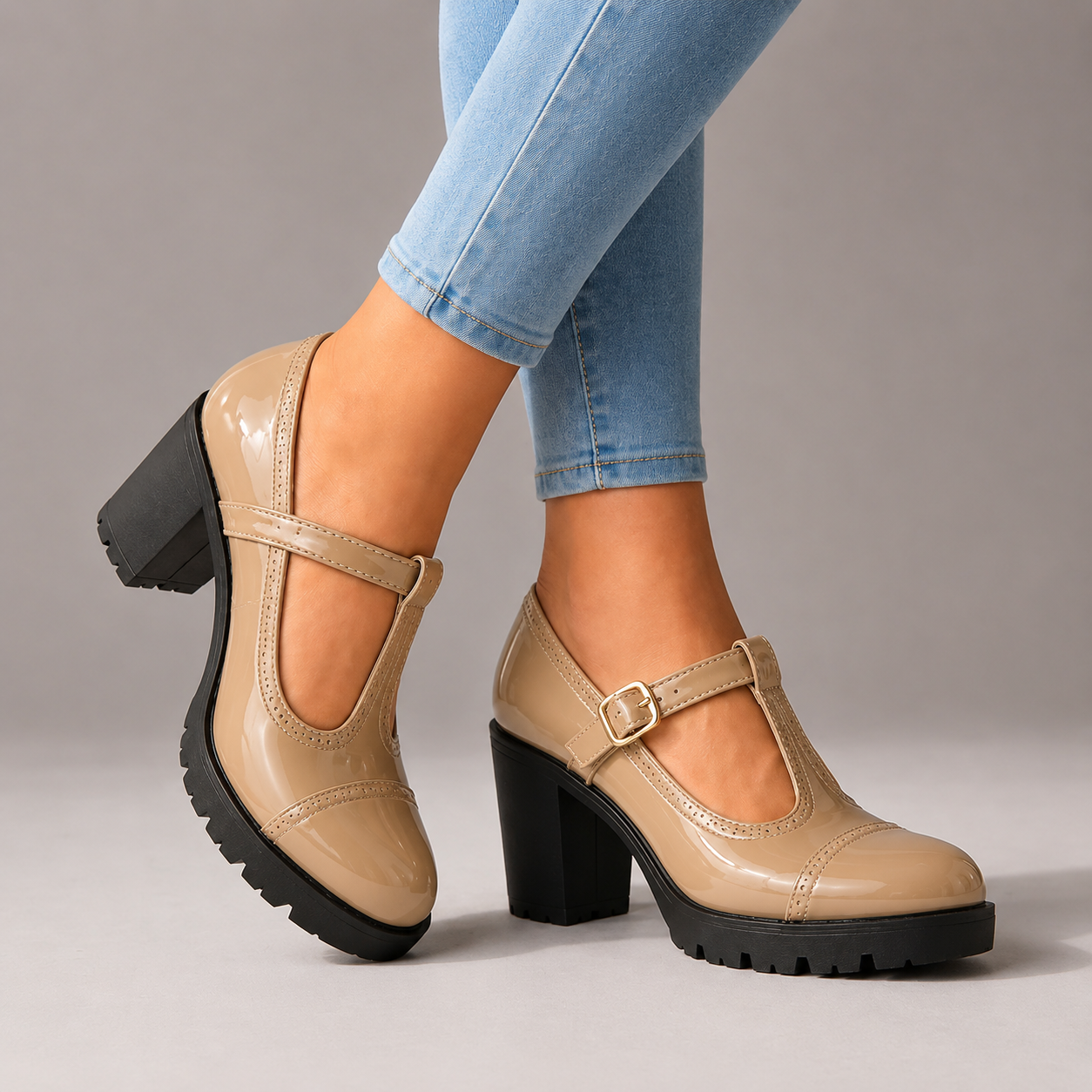 Rosette Mary Jane Heels