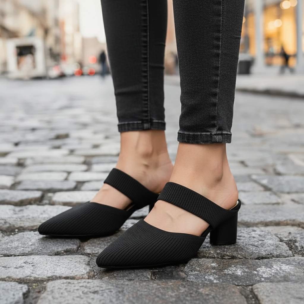 The Amara Knit Comfort Heels