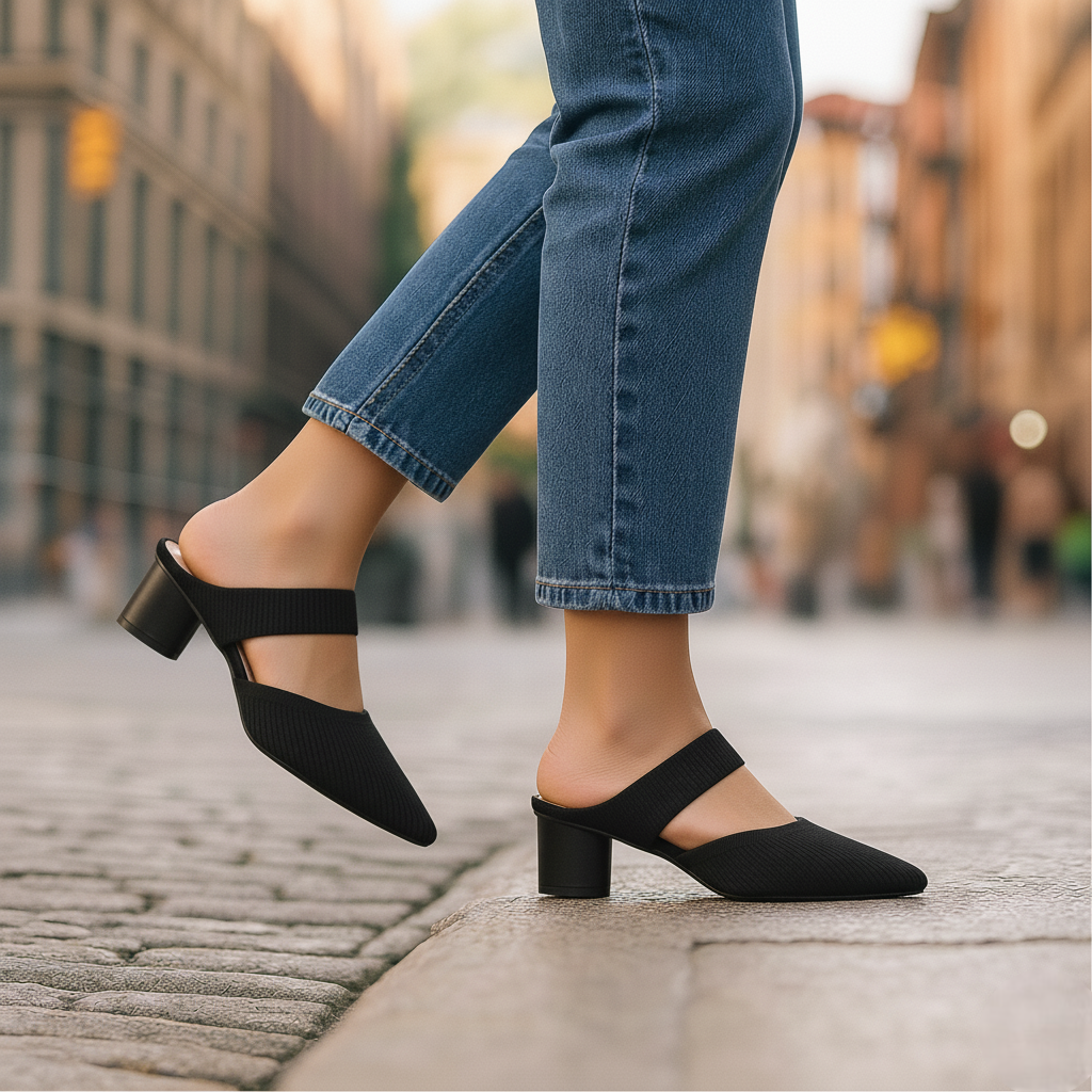 The Amara Knit Comfort Heels