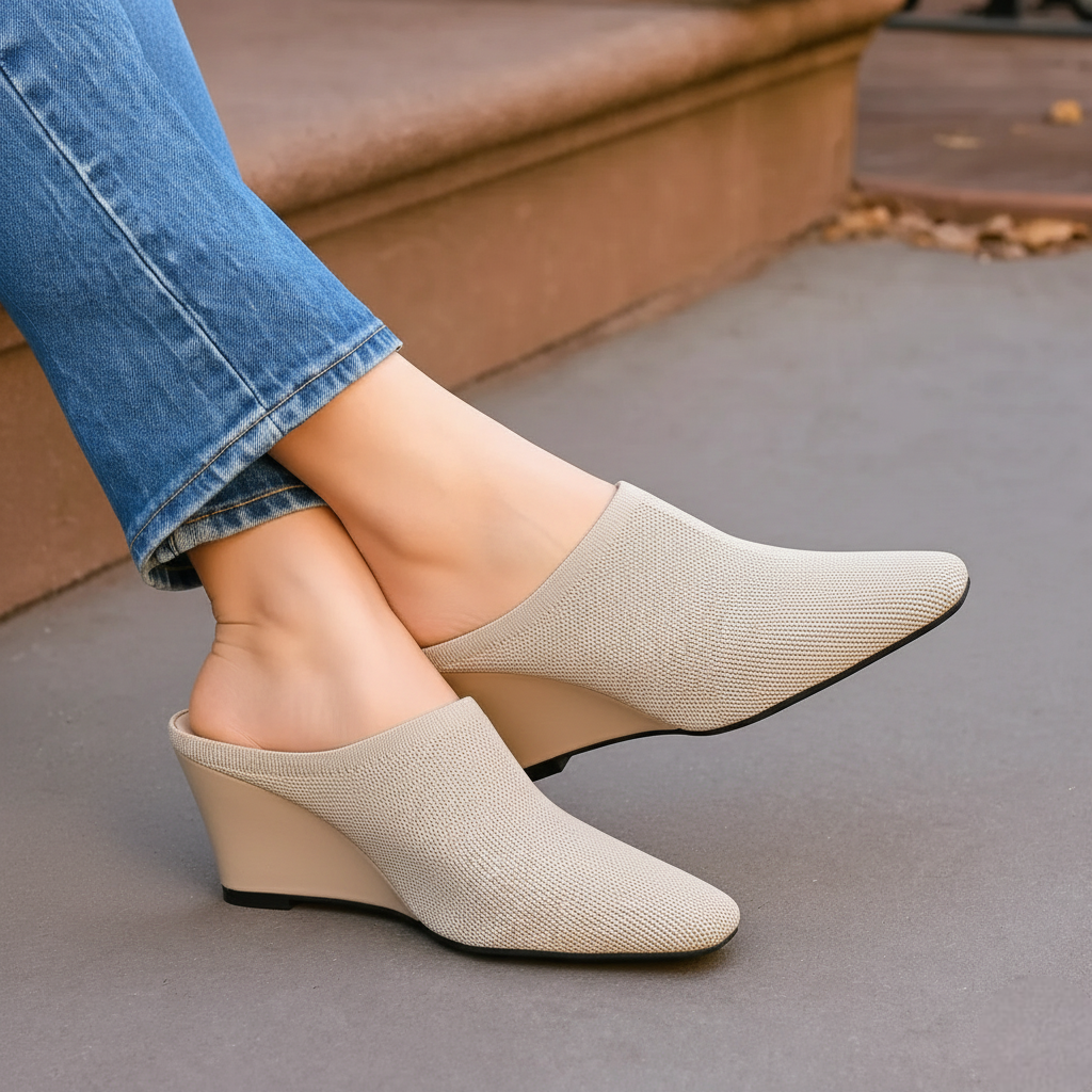 The CozyKnit Wedge Mule