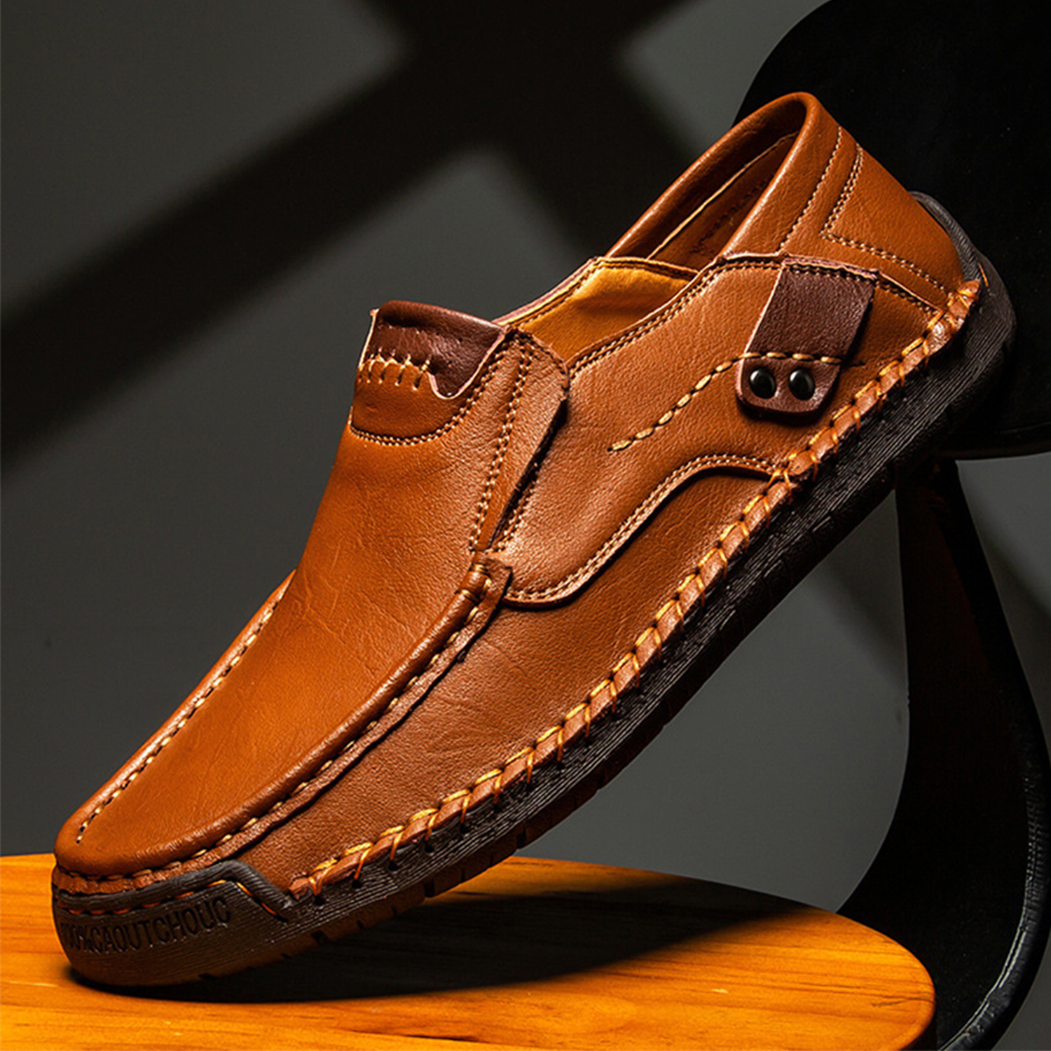 Tanner Leather Slip-ons