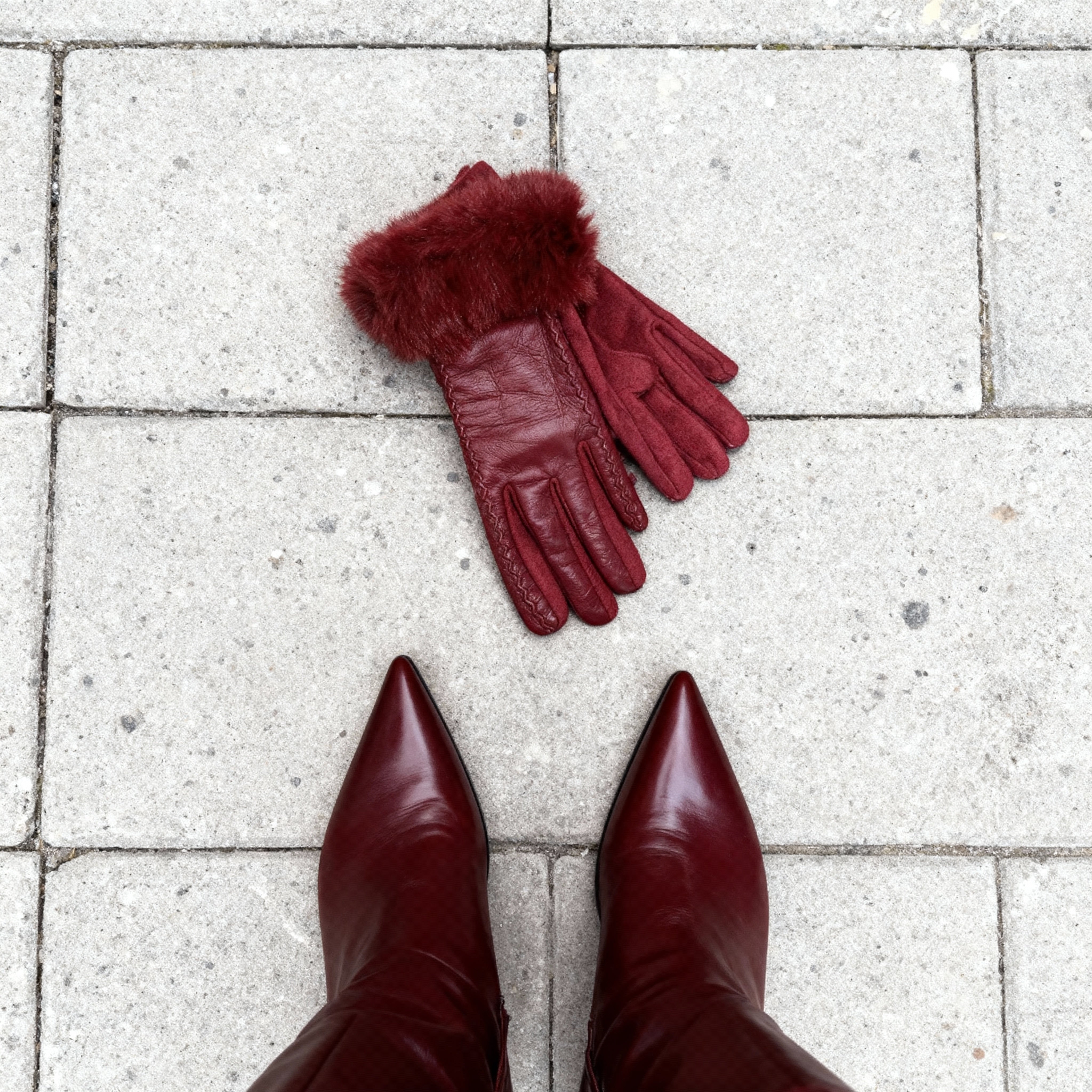 Vittoria Leather Fur Gloves