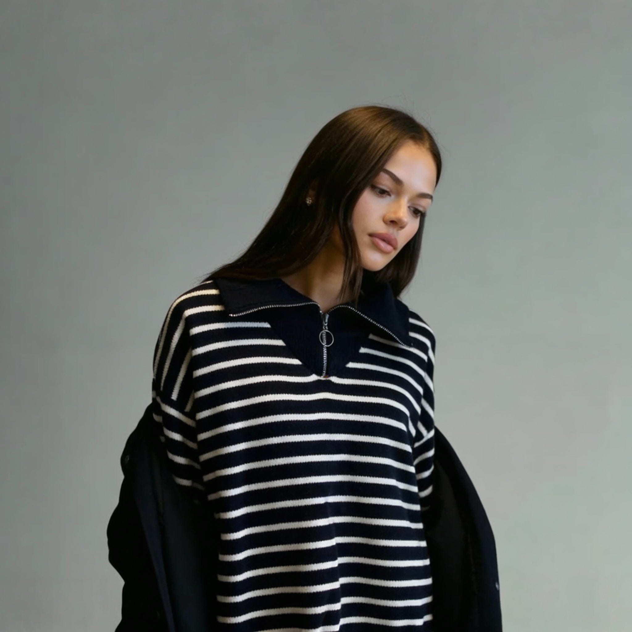 The Amalfi Quarter-Zip Knit Sweater