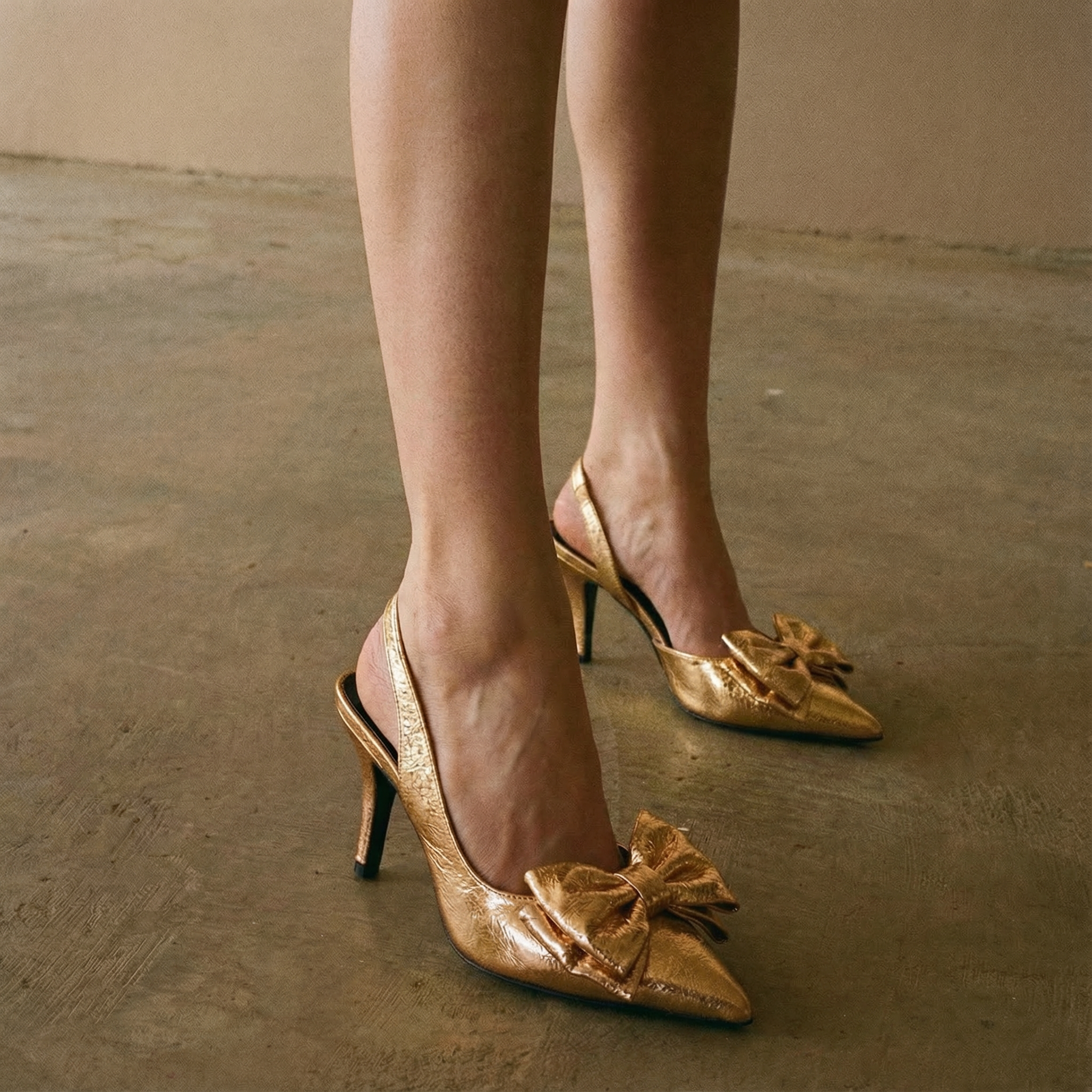 The Tessa Bow-Tie Slingback Heels