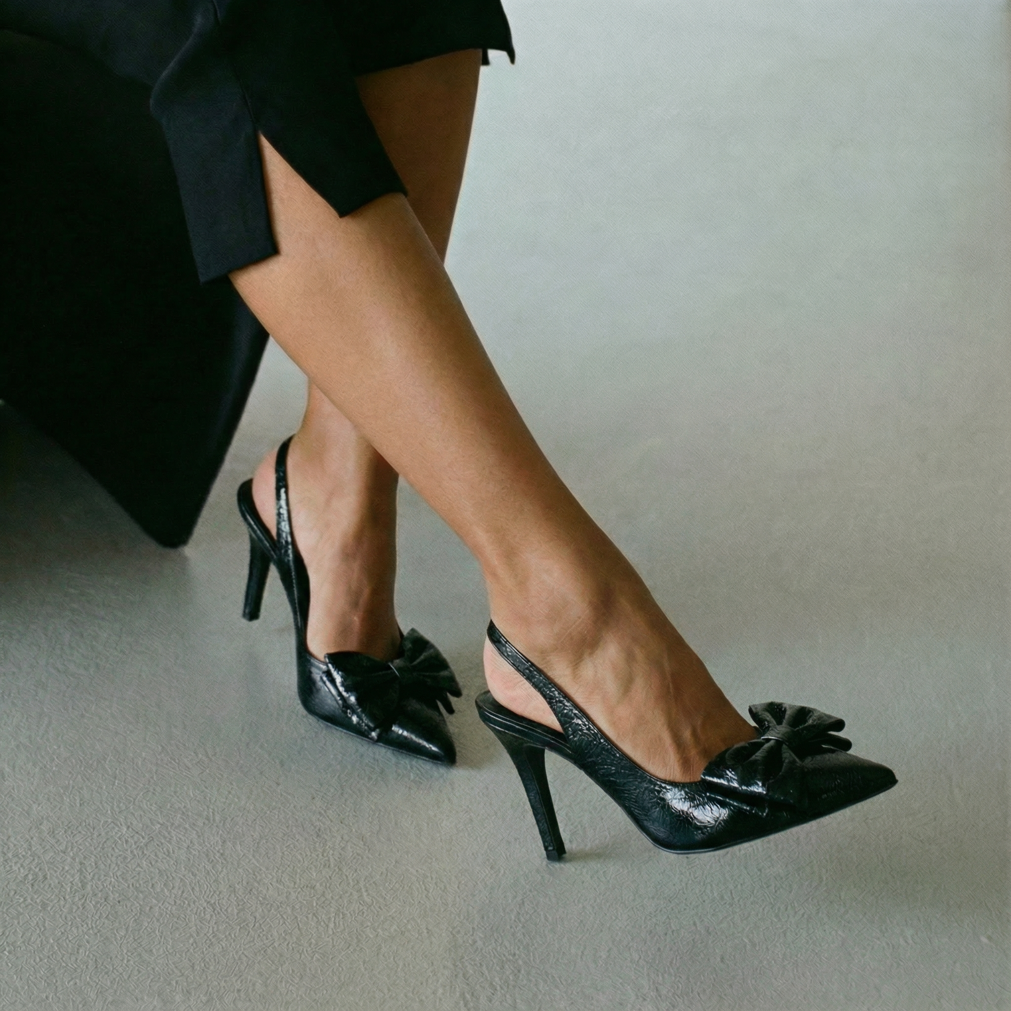 The Tessa Bow-Tie Slingback Heels