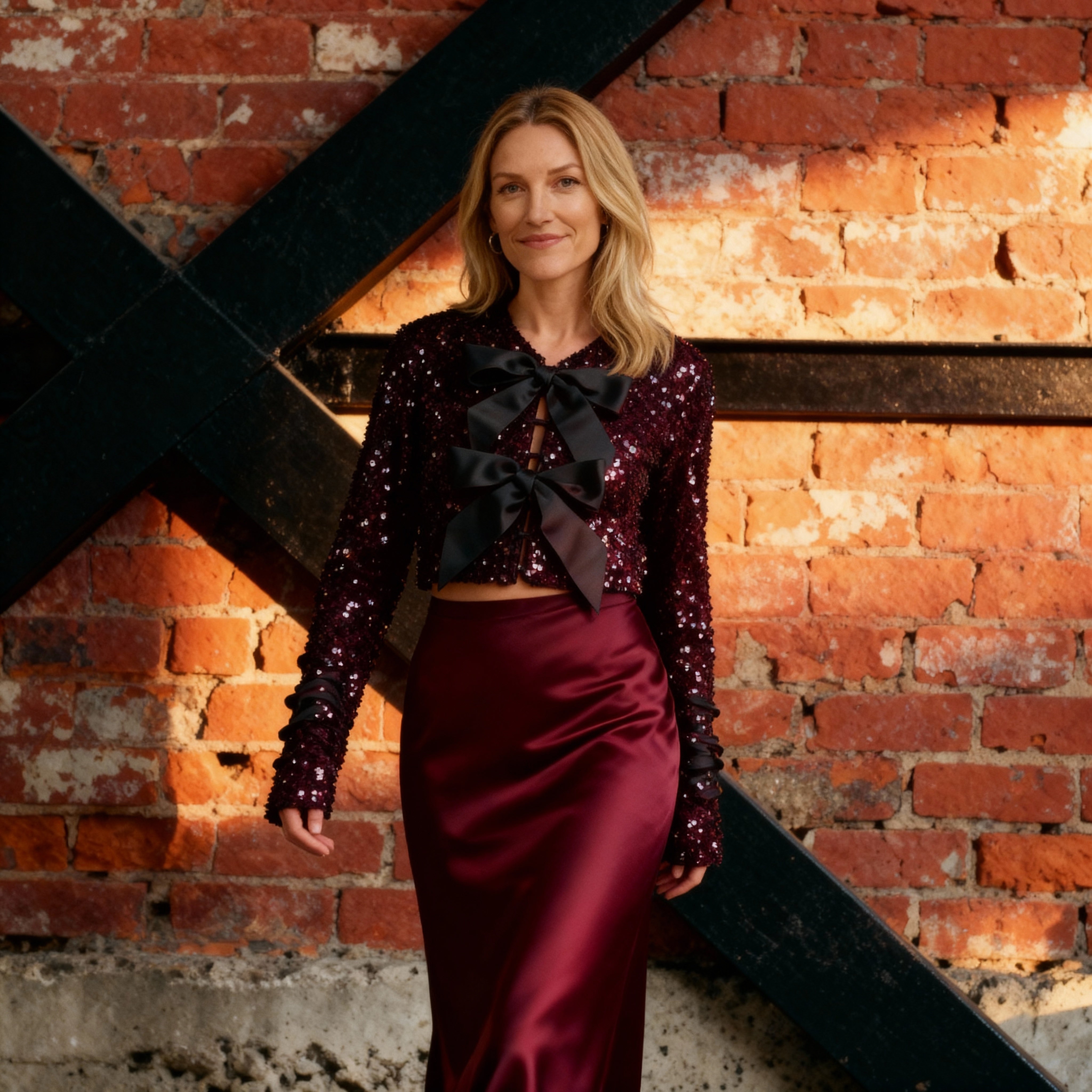 Twilight Bow Sequin Top