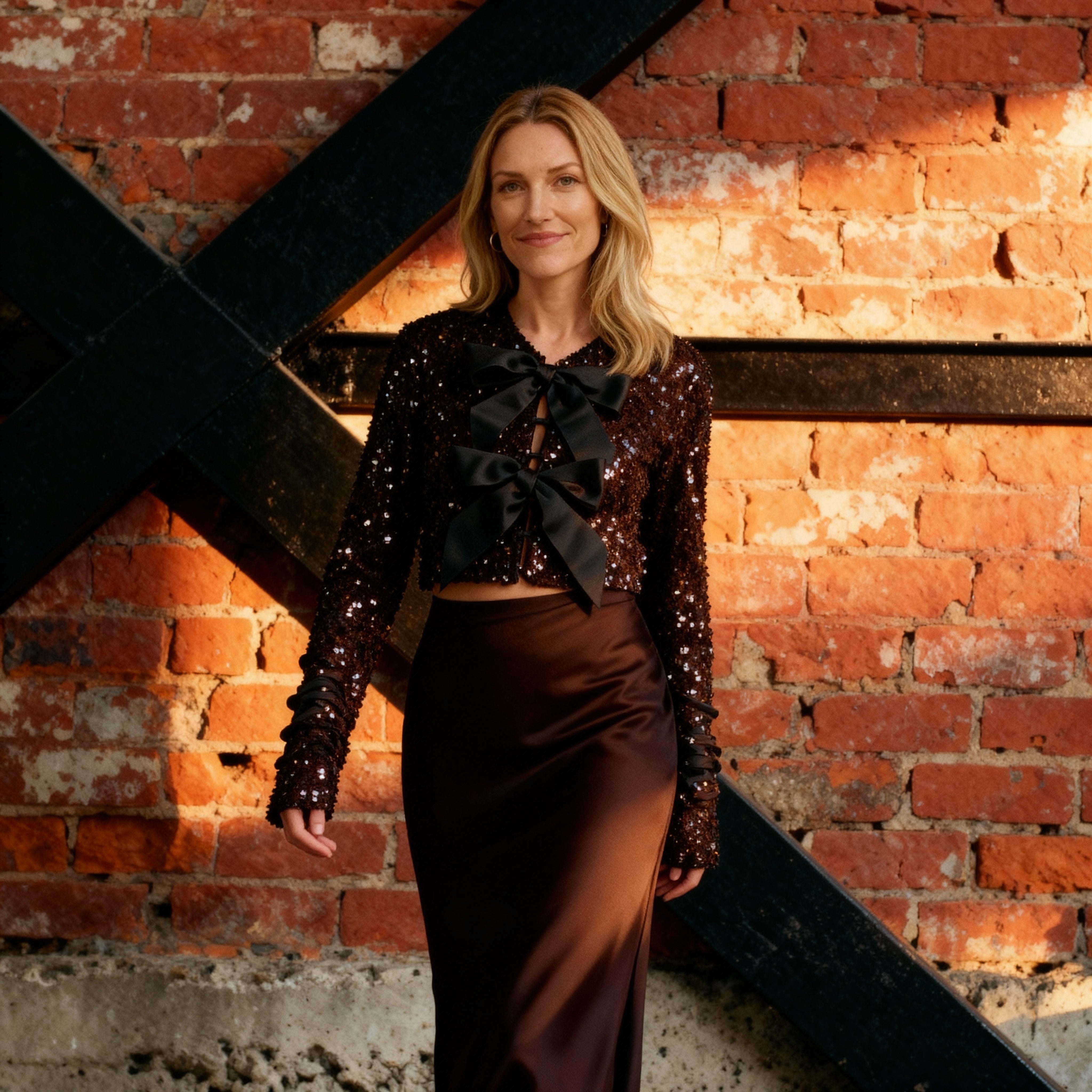 Twilight Bow Sequin Top