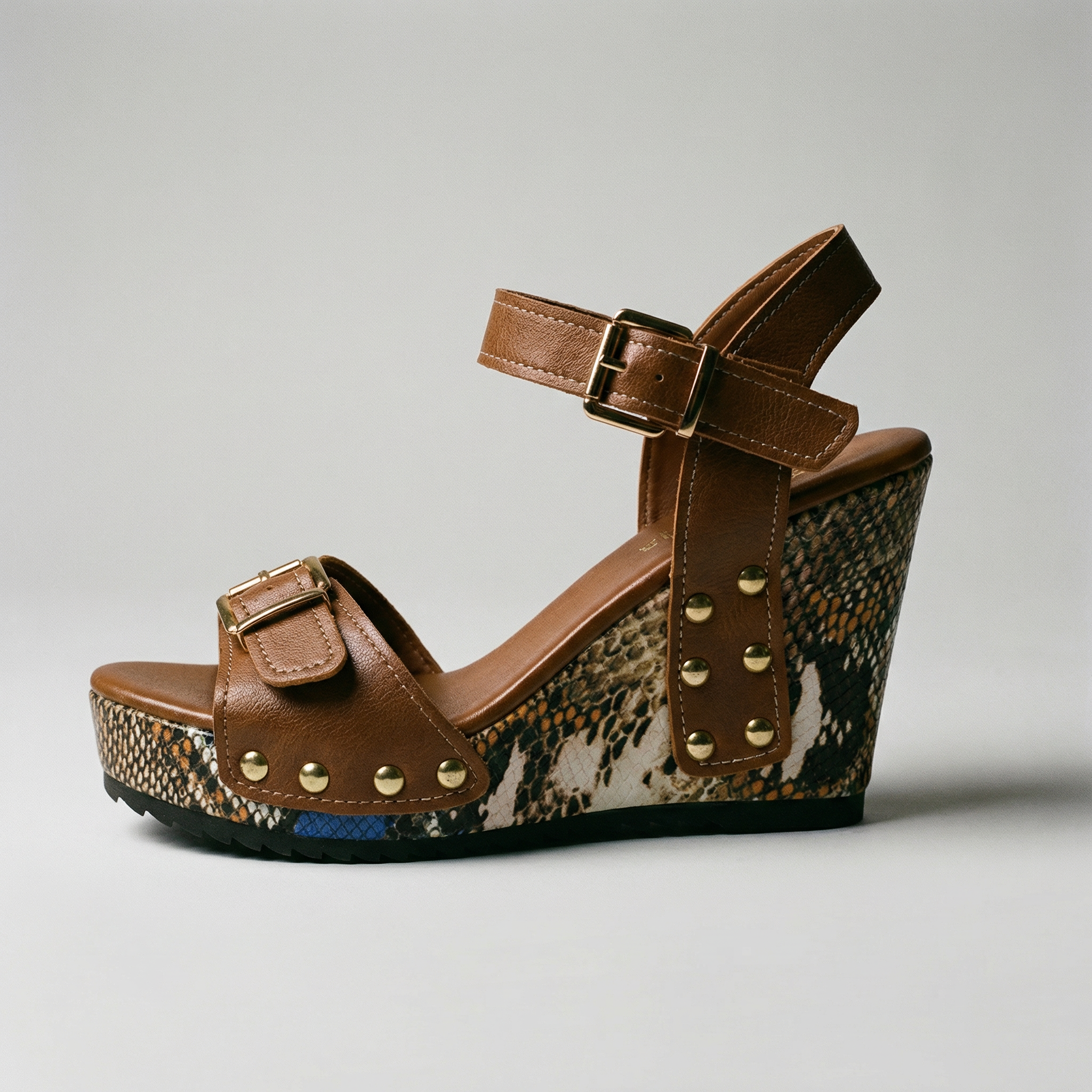 Santorini Studded Wedges
