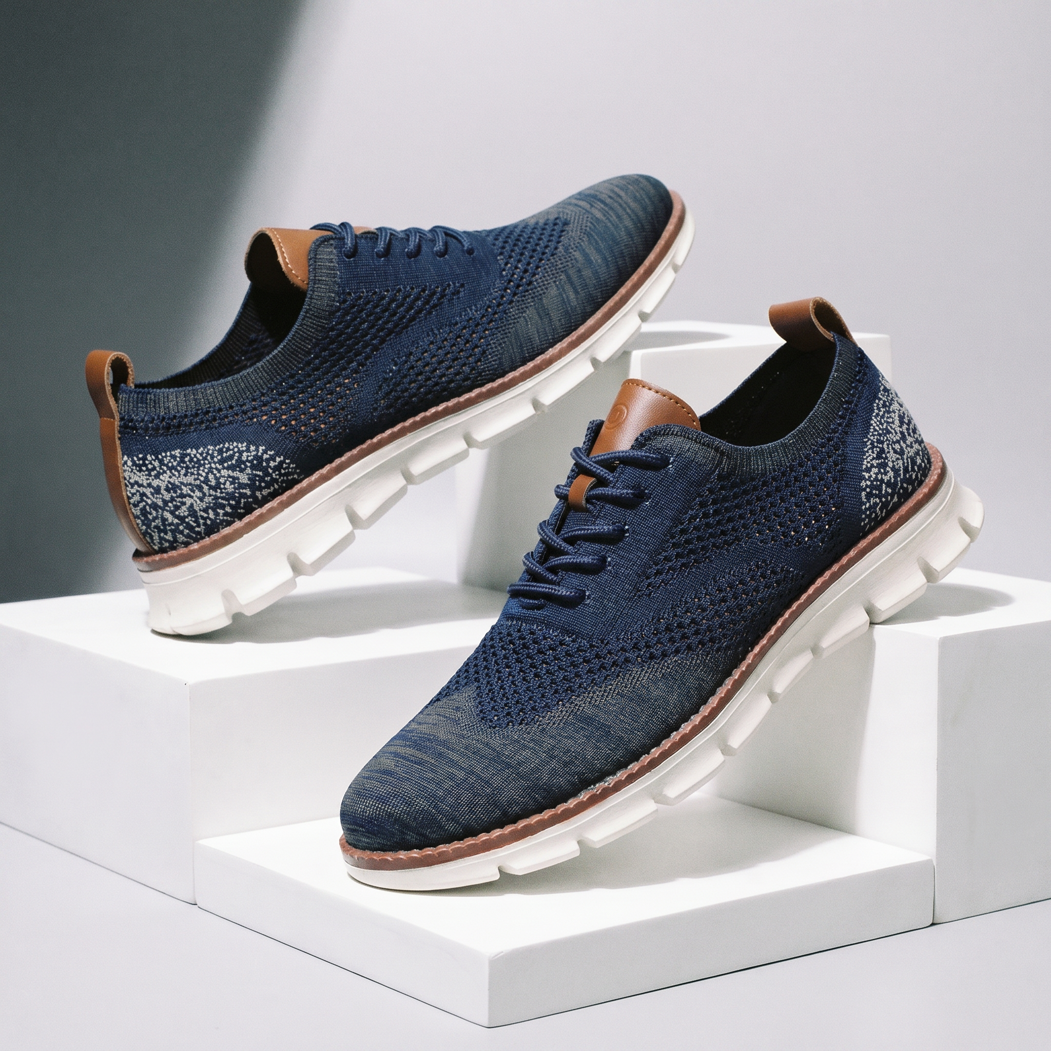 Hudson Leather Knit Sneakers