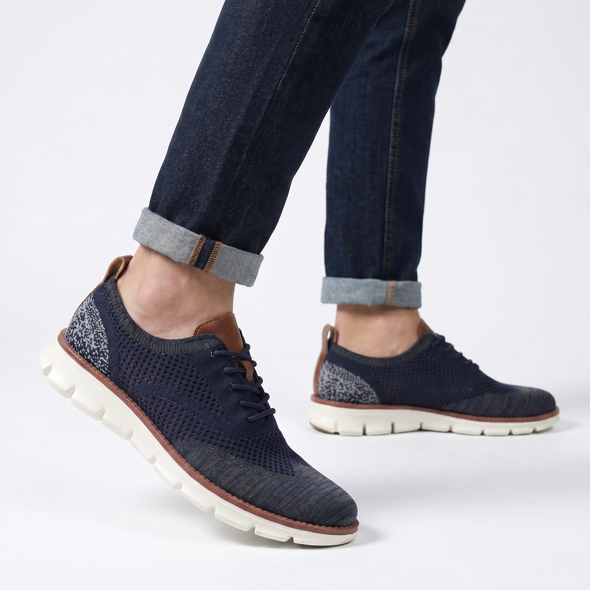 Hudson Leather Knit Sneakers