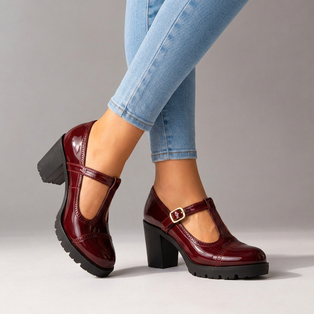 Rosette Mary Jane Heels