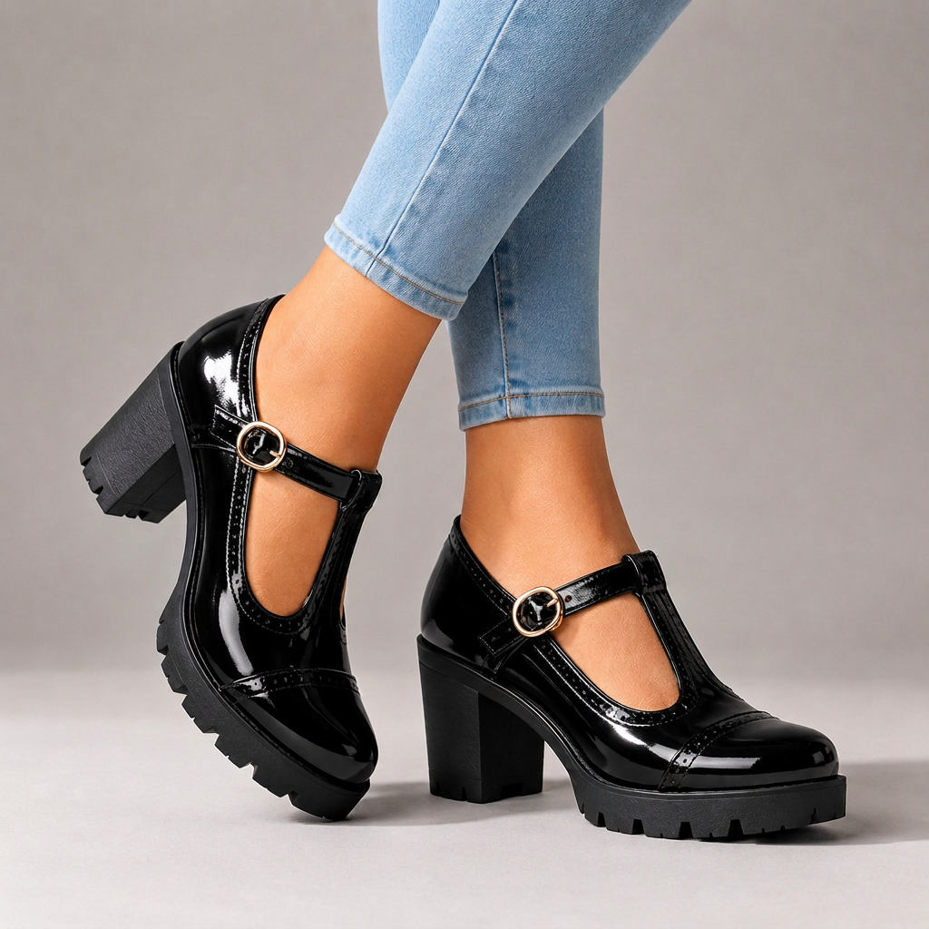 Rosette Mary Jane Heels