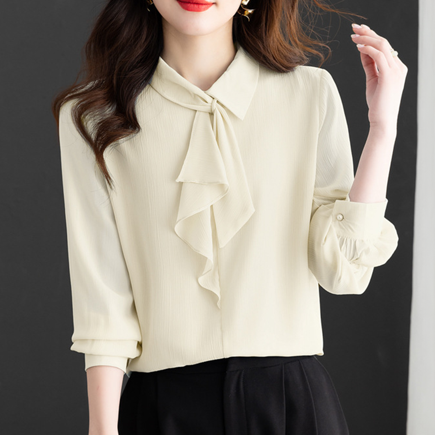 The Florence Ruffle Tie Blouse