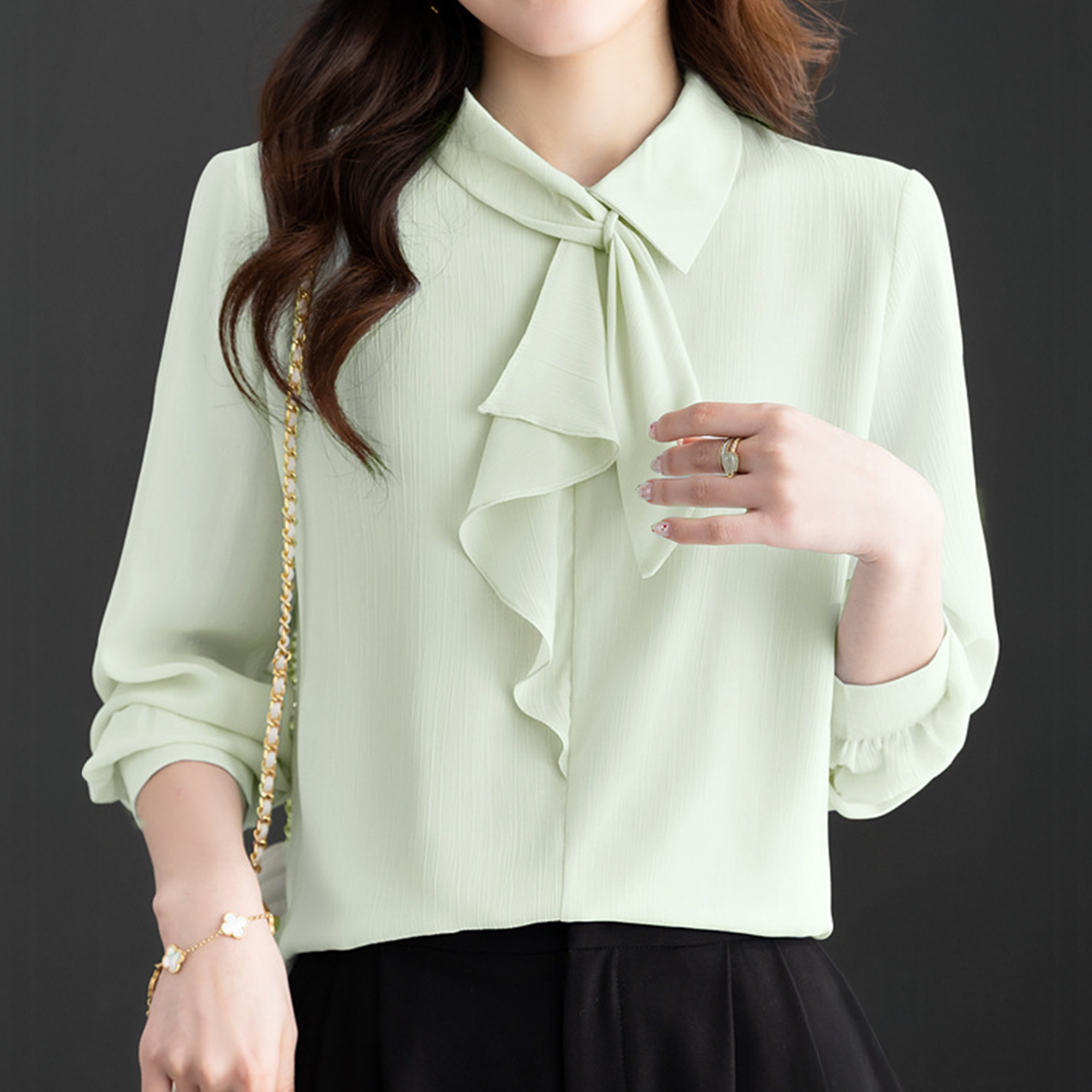 The Florence Ruffle Tie Blouse