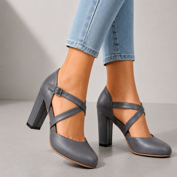 The Verona Buckle Heels