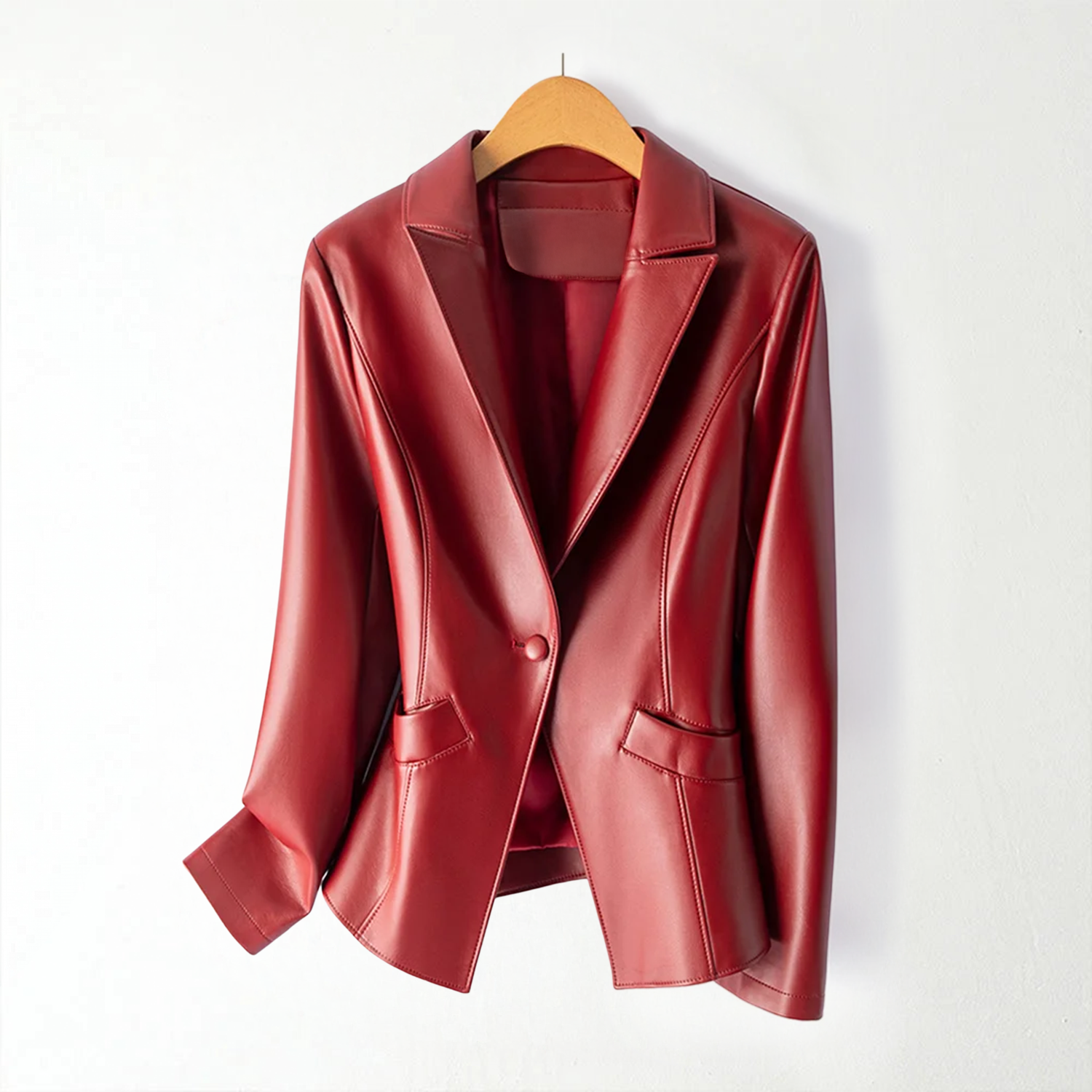 Aria Lambskin Leather Blazer