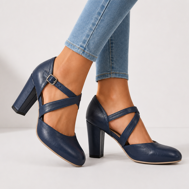 The Verona Buckle Heels