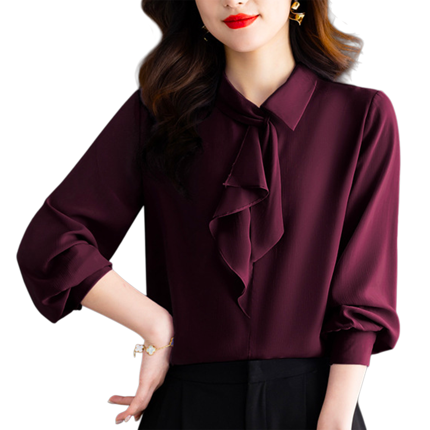 The Florence Ruffle Tie Blouse