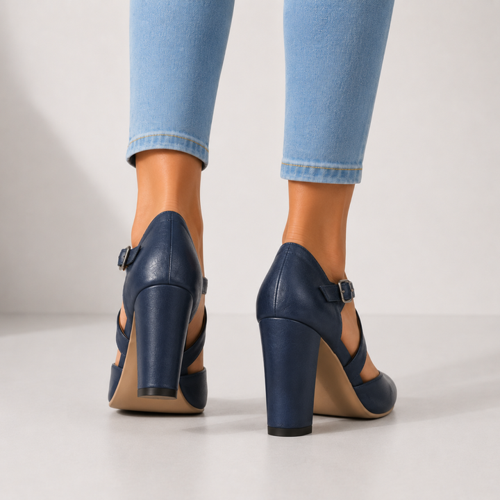 The Verona Buckle Heels