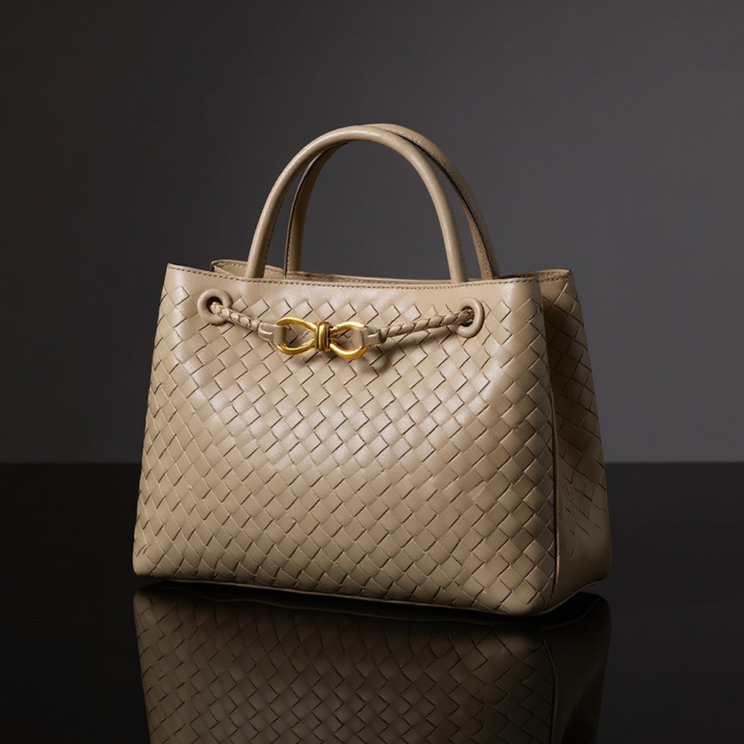Valentina Woven Handle Bag