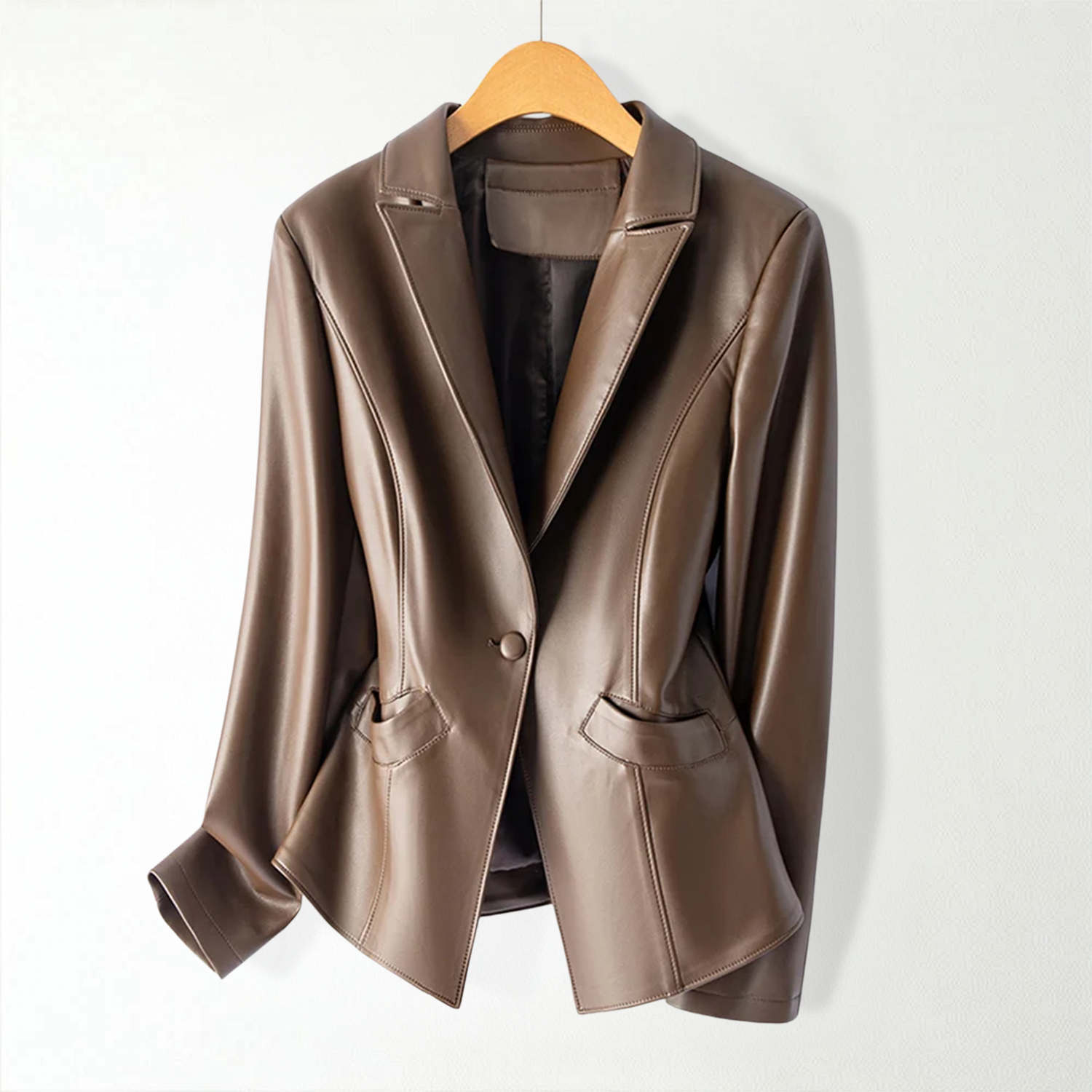 Aria Lambskin Leather Blazer