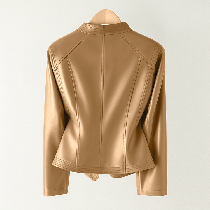 Clarisa Lambskin Leather Jacket