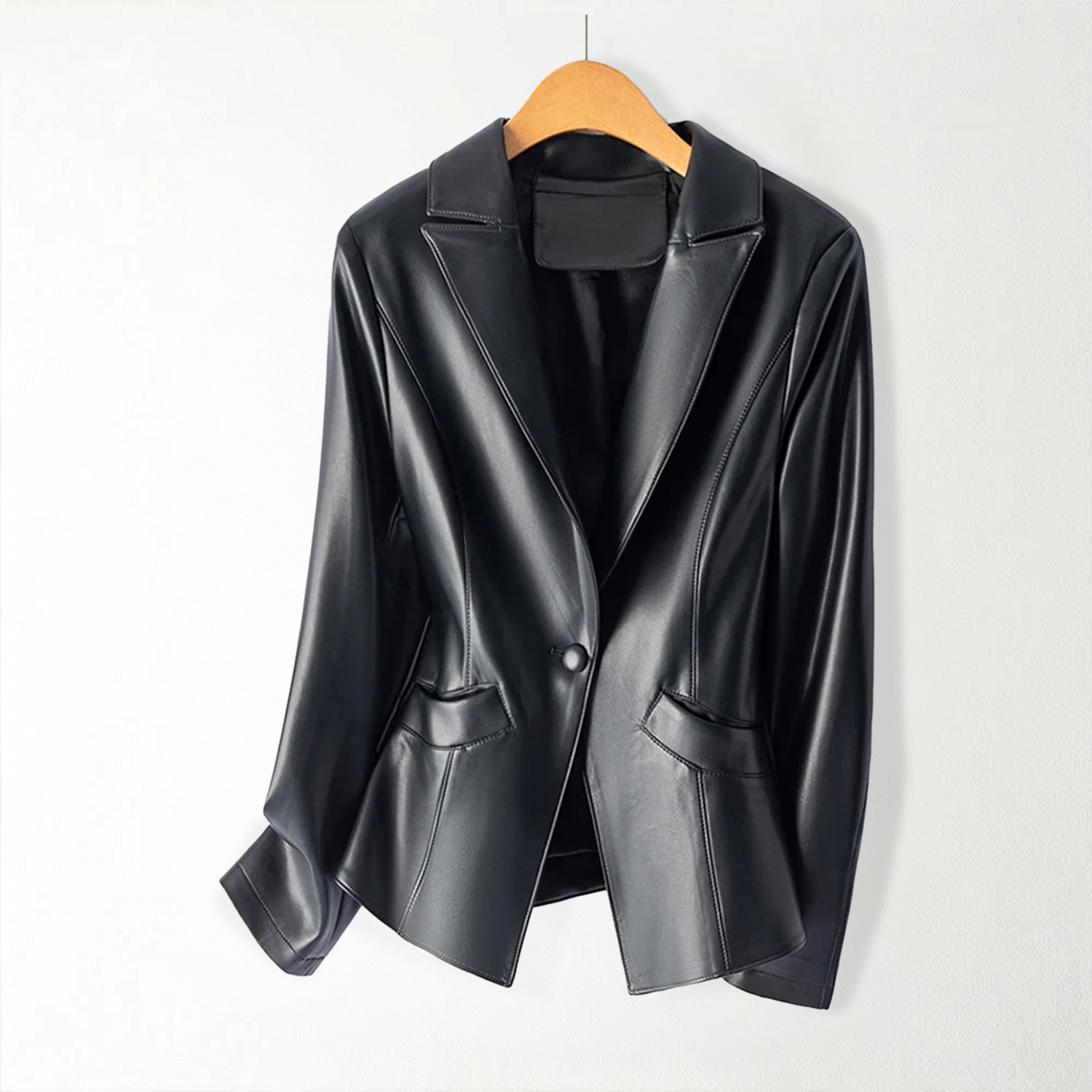 Aria Lambskin Leather Blazer