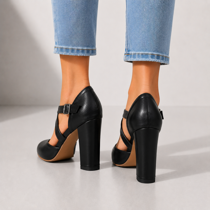 The Verona Buckle Heels