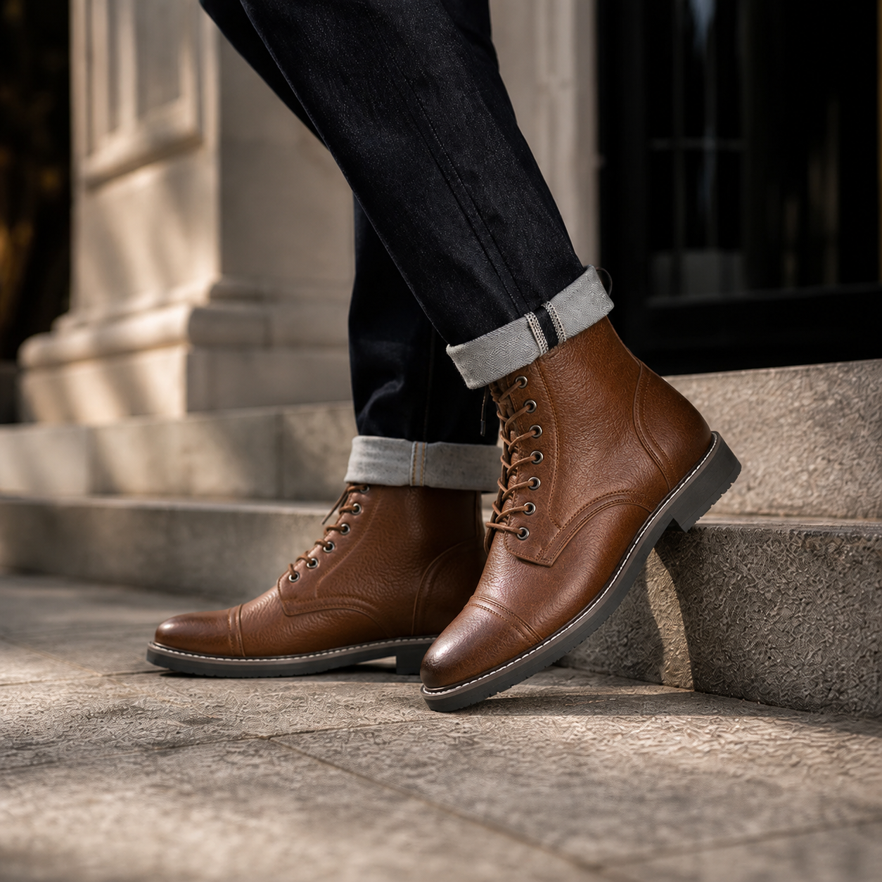 Ashford Leather Lace-Up Boot