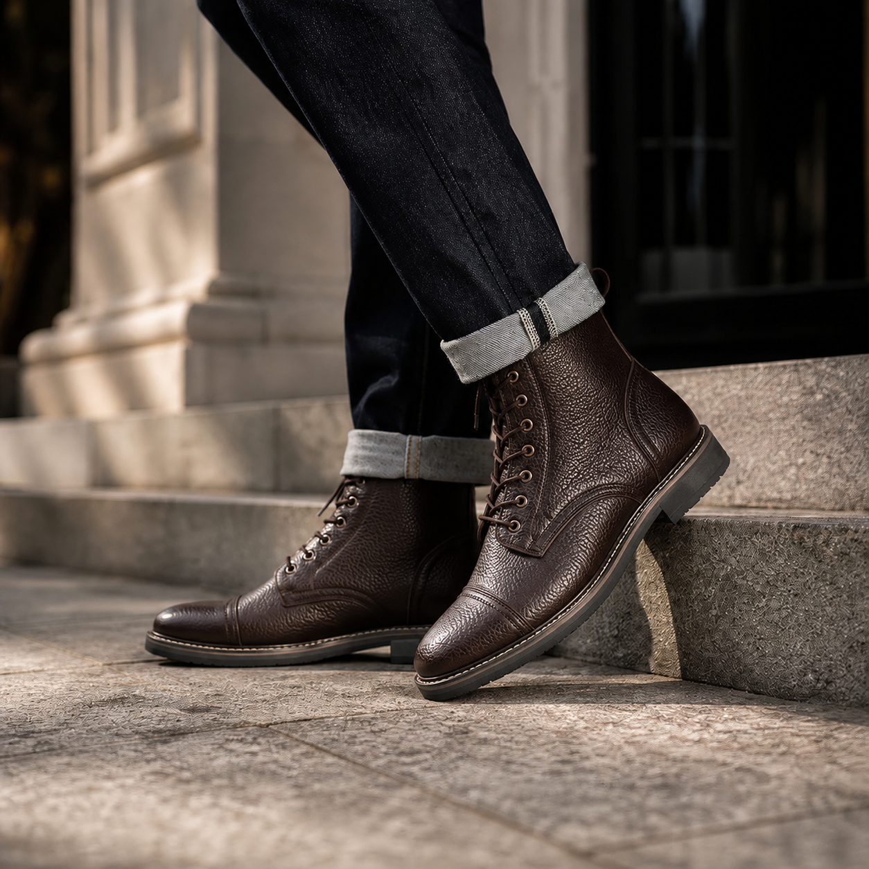 Ashford Leather Lace-Up Boot