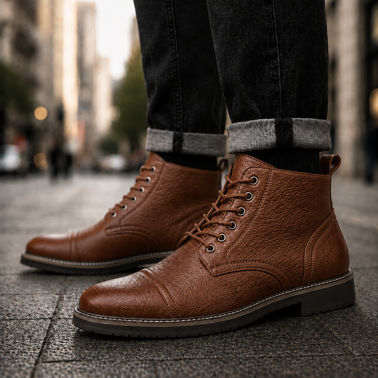 Ashford Leather Lace-Up Boot