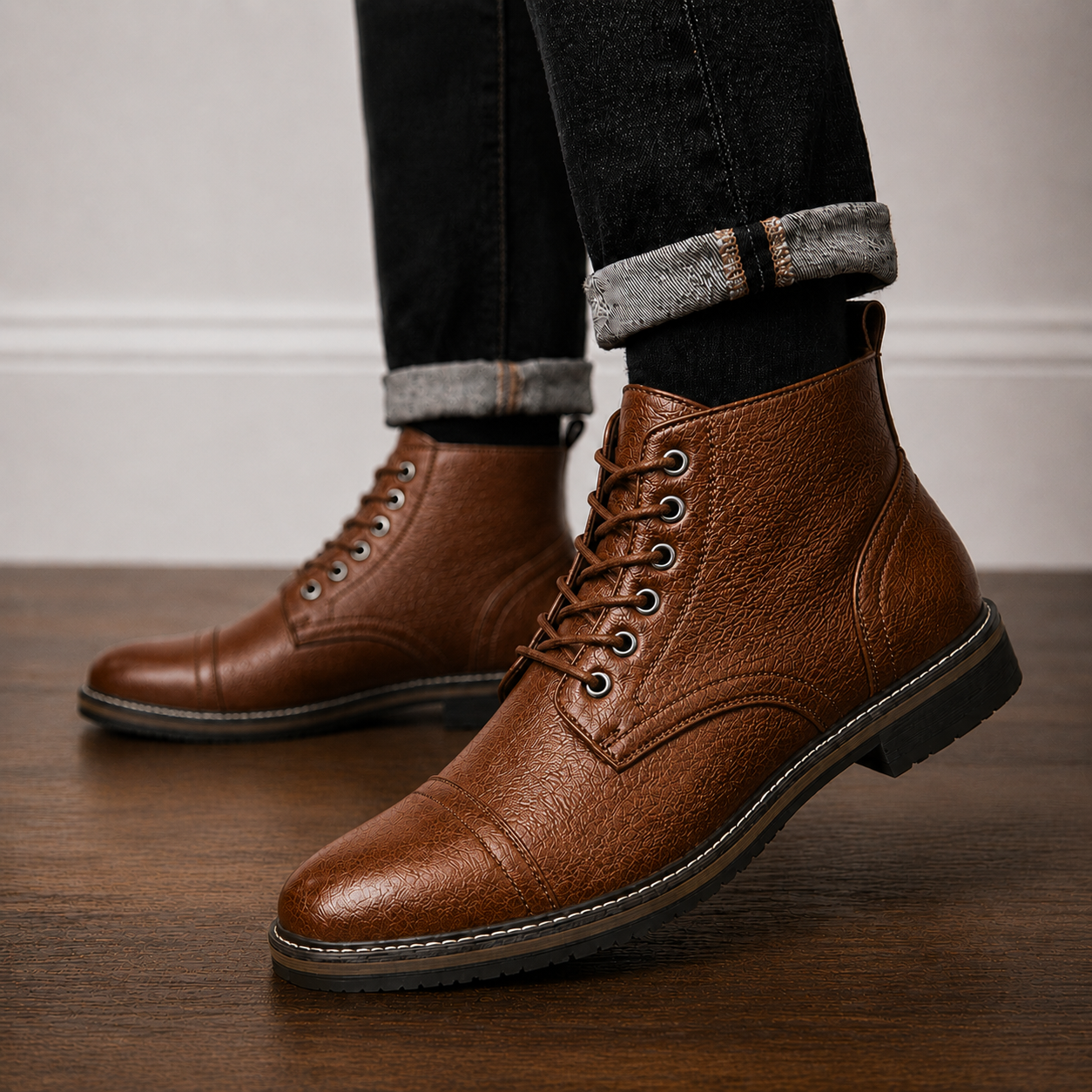 Ashford Leather Lace-Up Boot