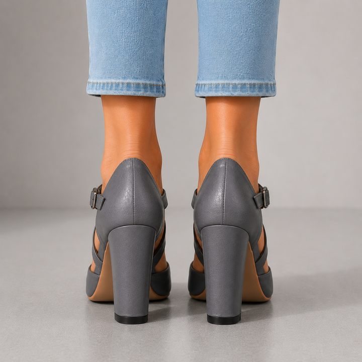The Verona Buckle Heels