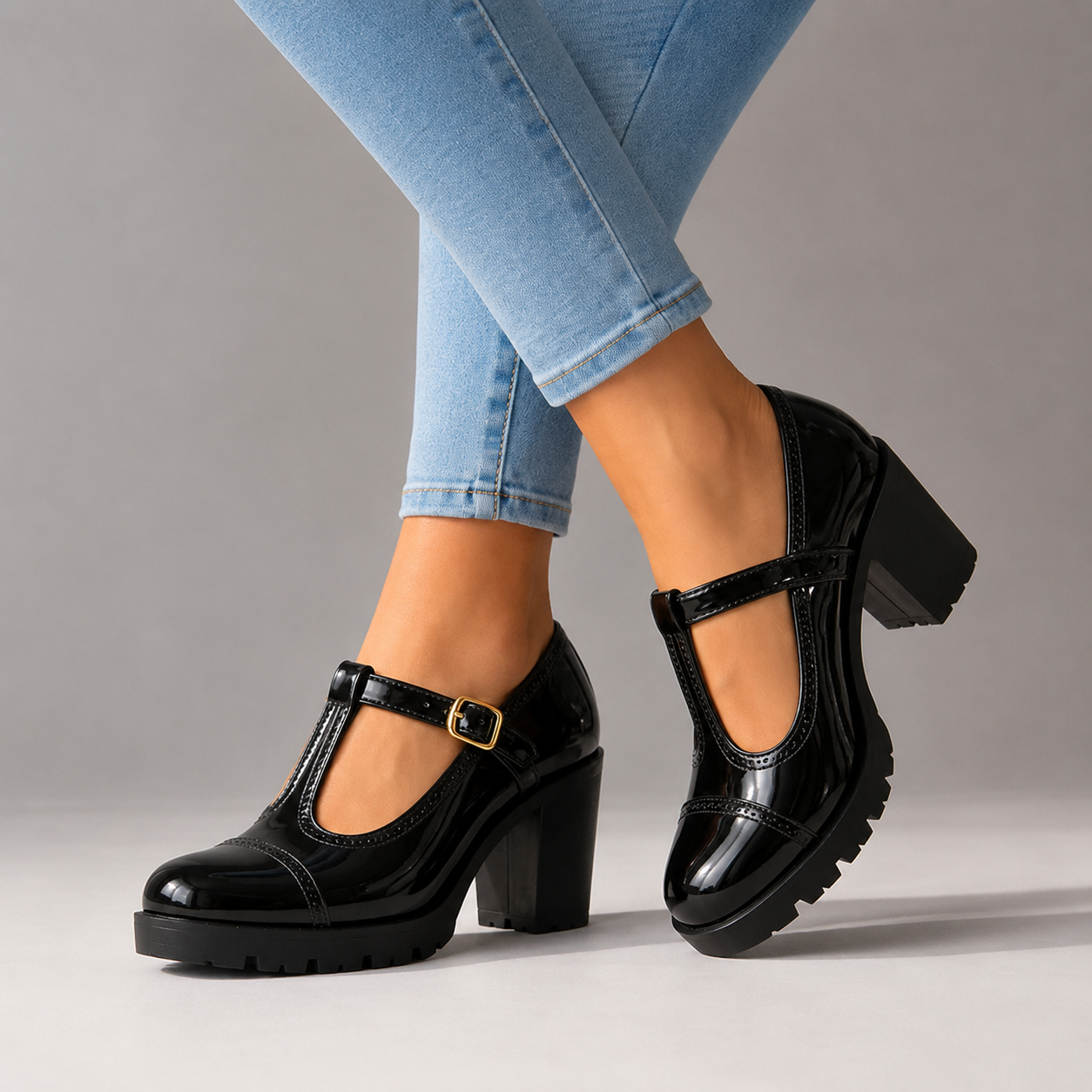 Rosette Mary Jane Heels