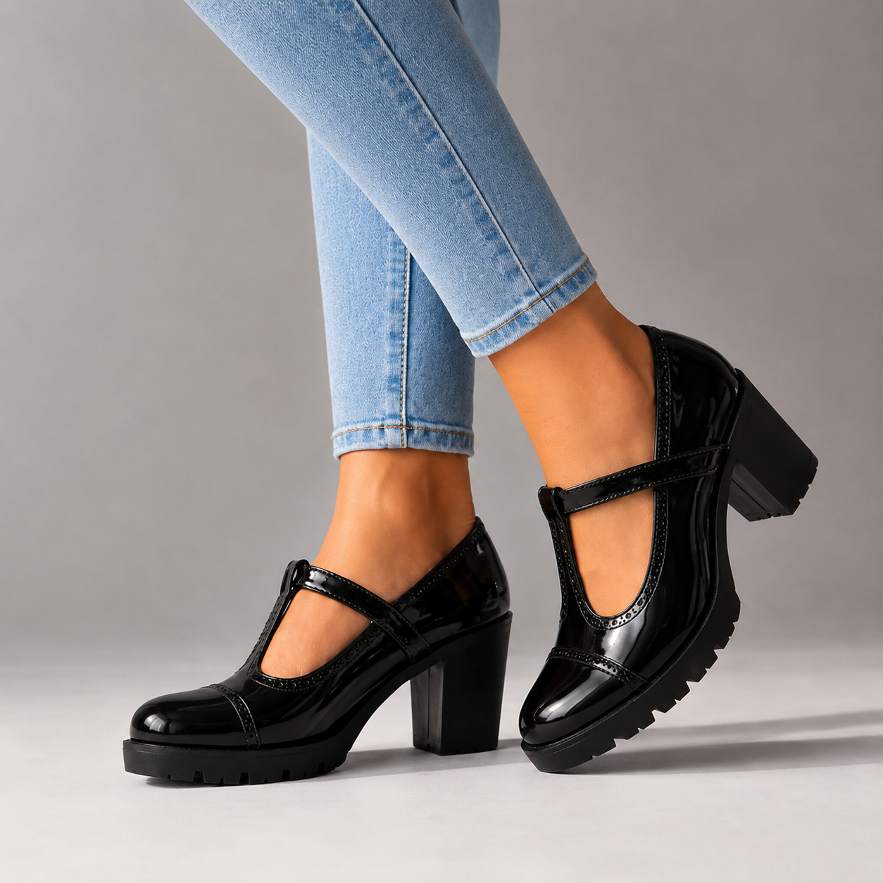 Rosette Mary Jane Heels