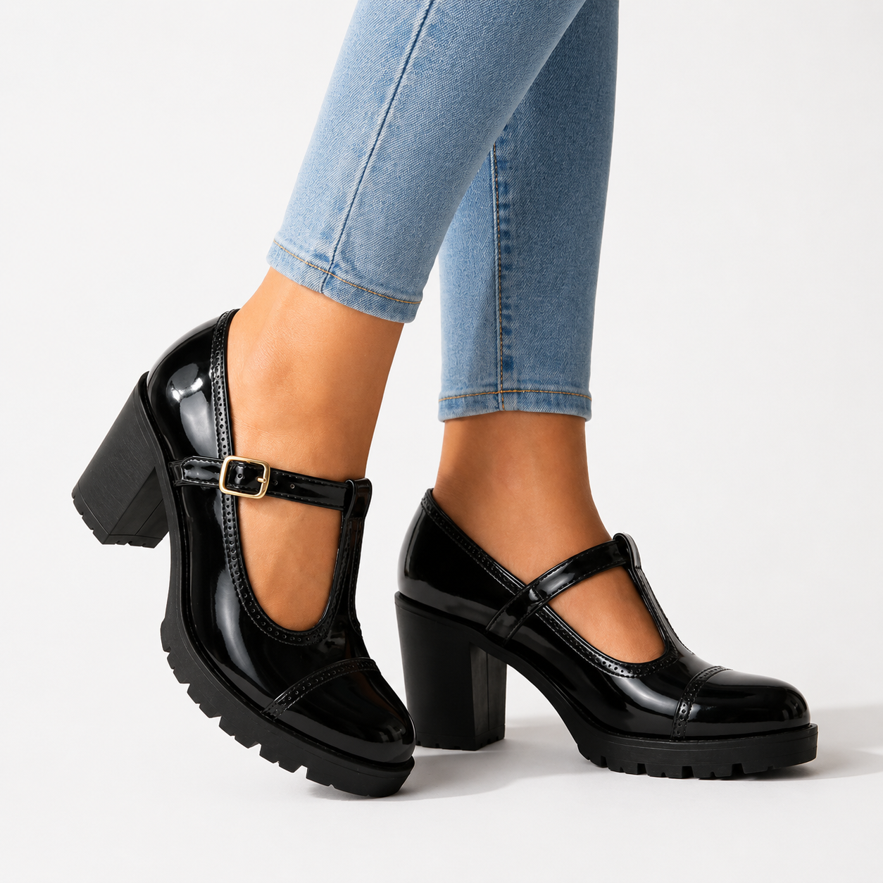 Rosette Mary Jane Heels