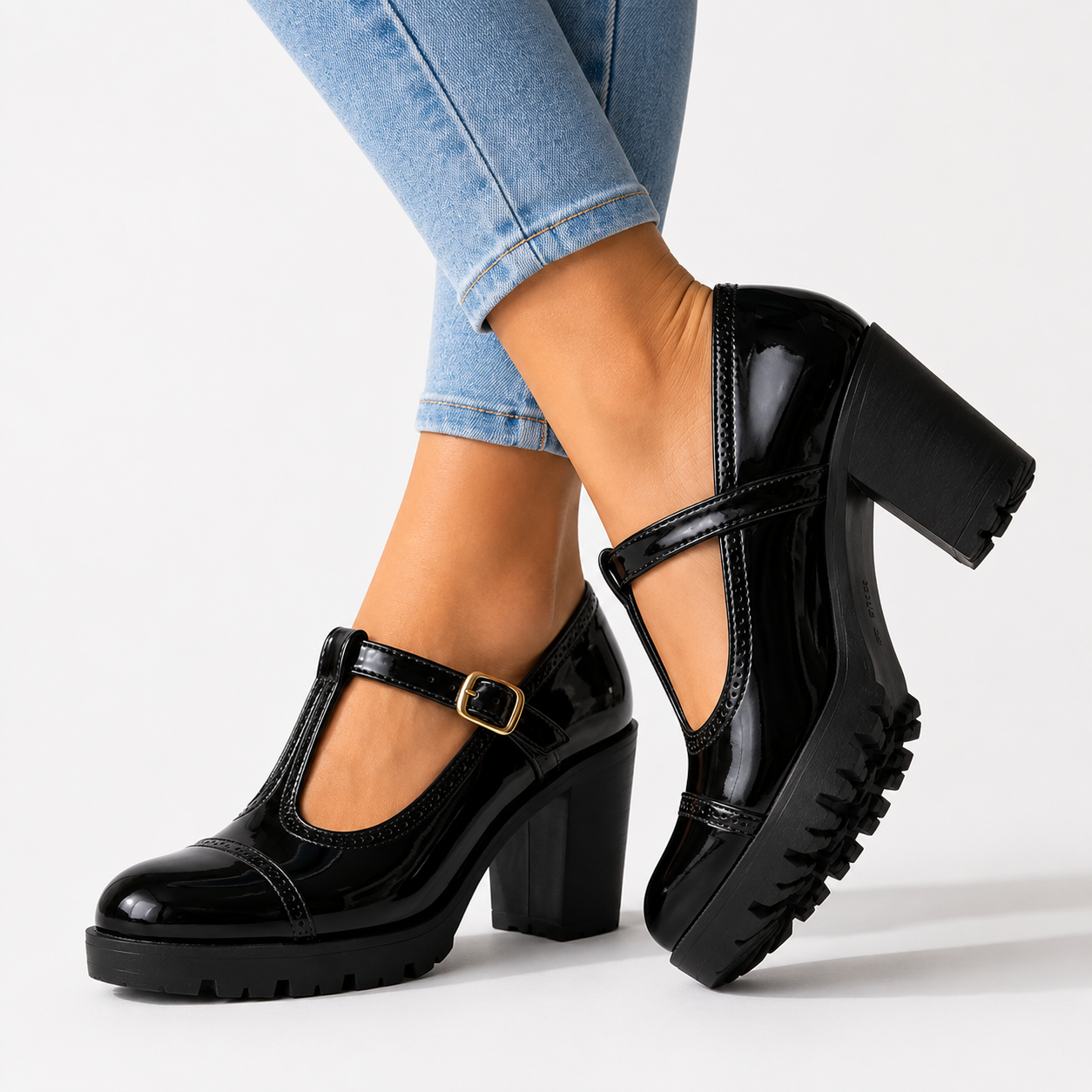 Rosette Mary Jane Heels