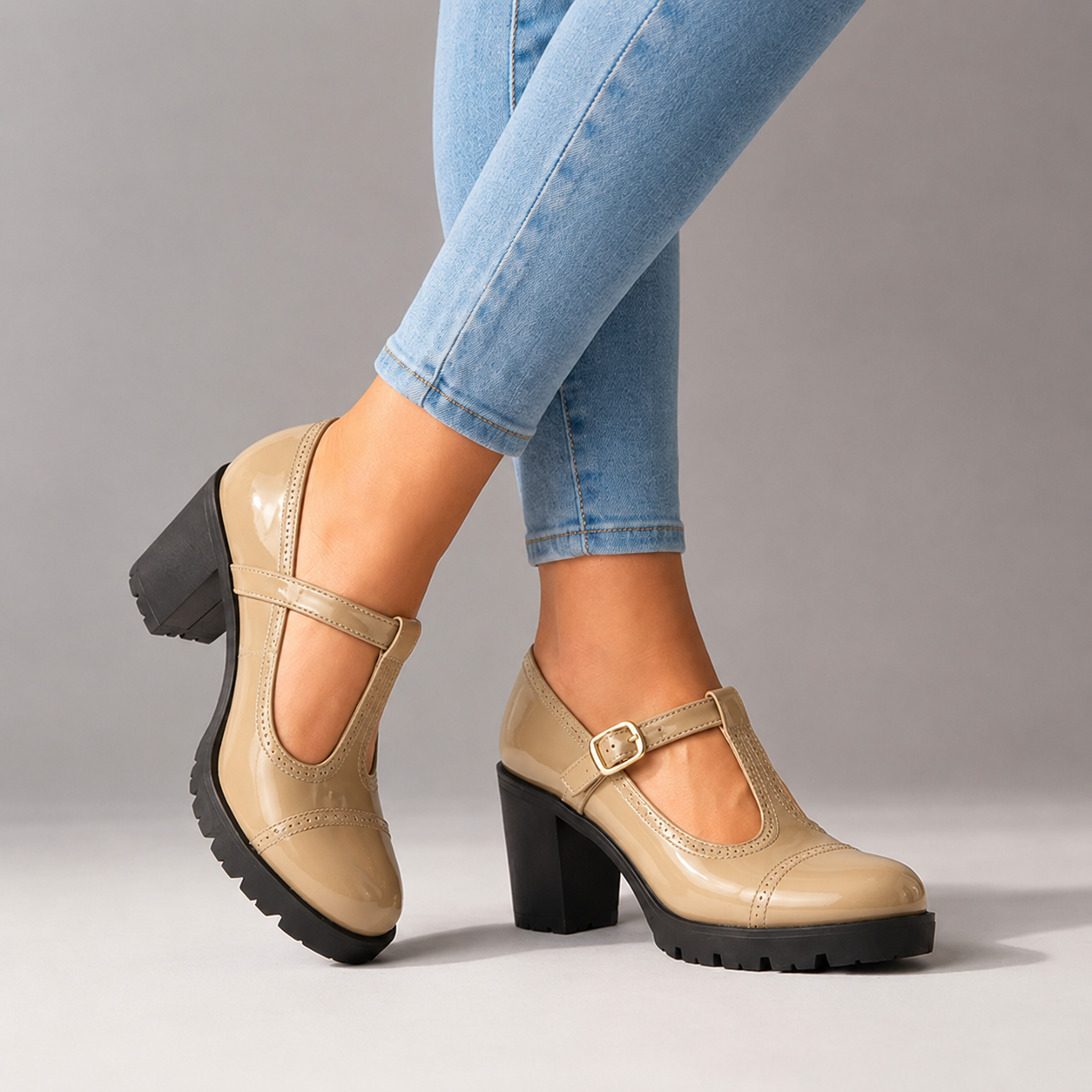 Rosette Mary Jane Heels