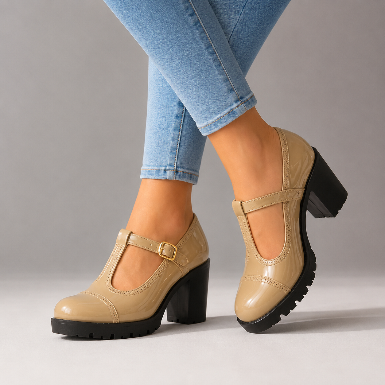 Rosette Mary Jane Heels