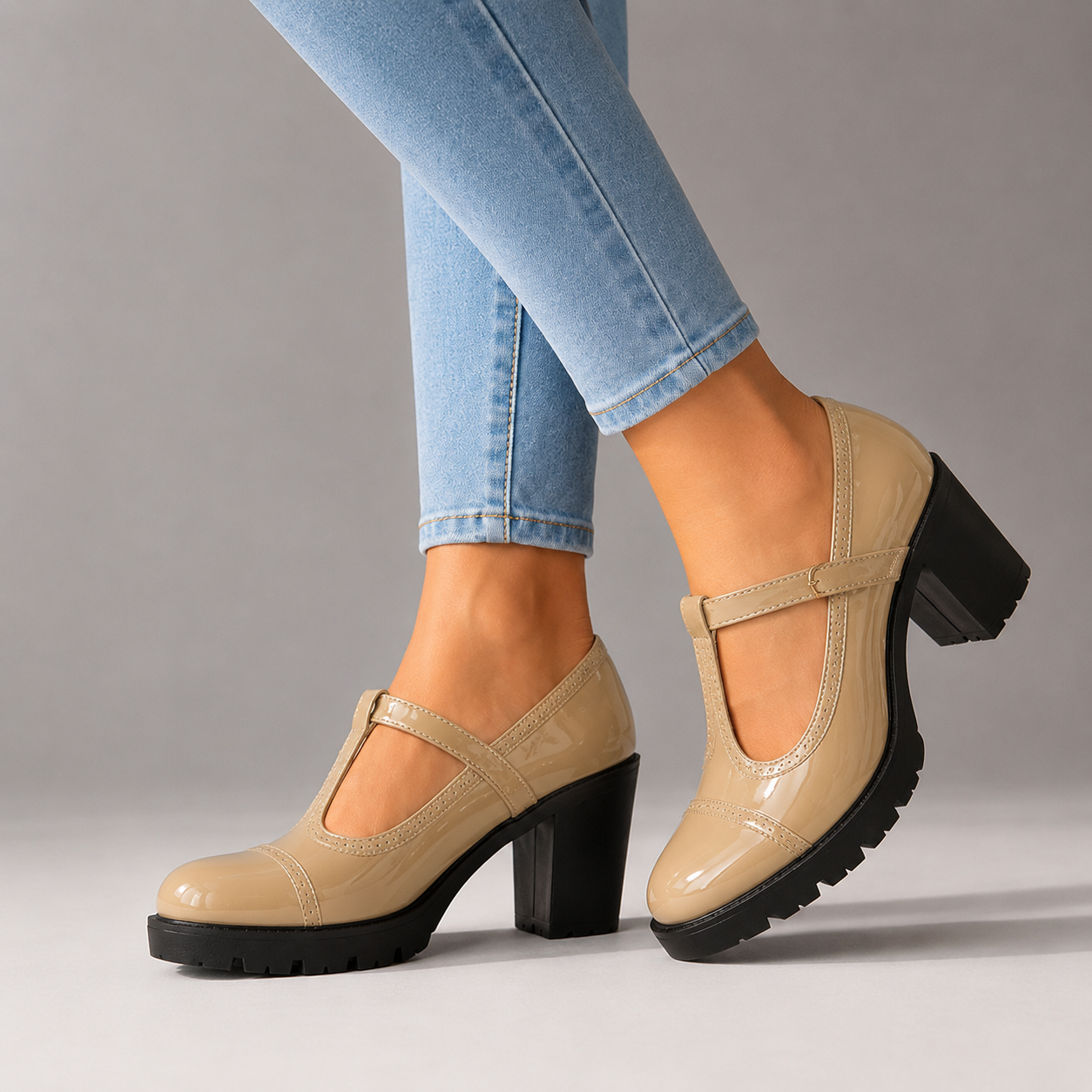 Rosette Mary Jane Heels