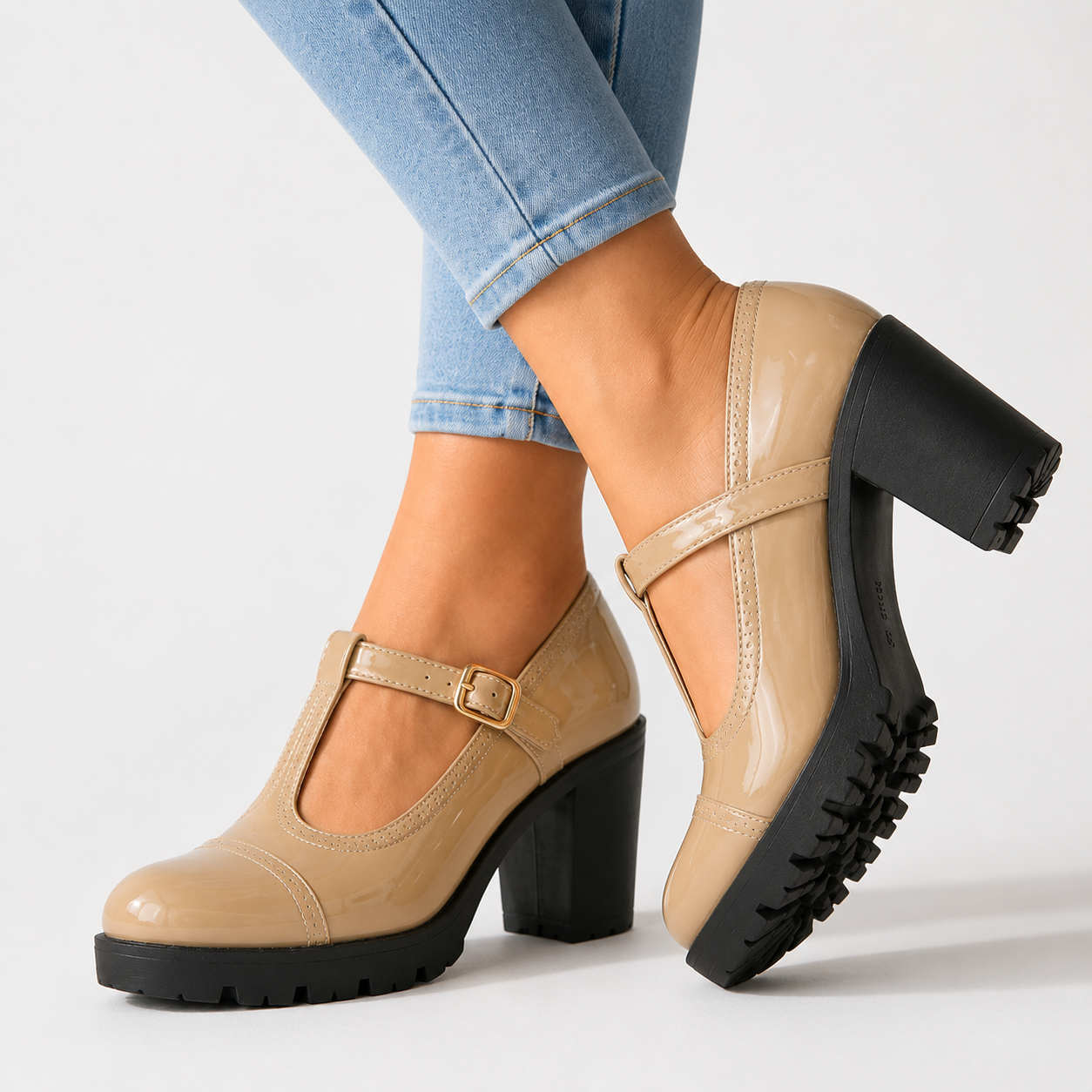 Rosette Mary Jane Heels
