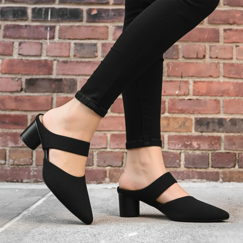 The Amara Knit Comfort Heels