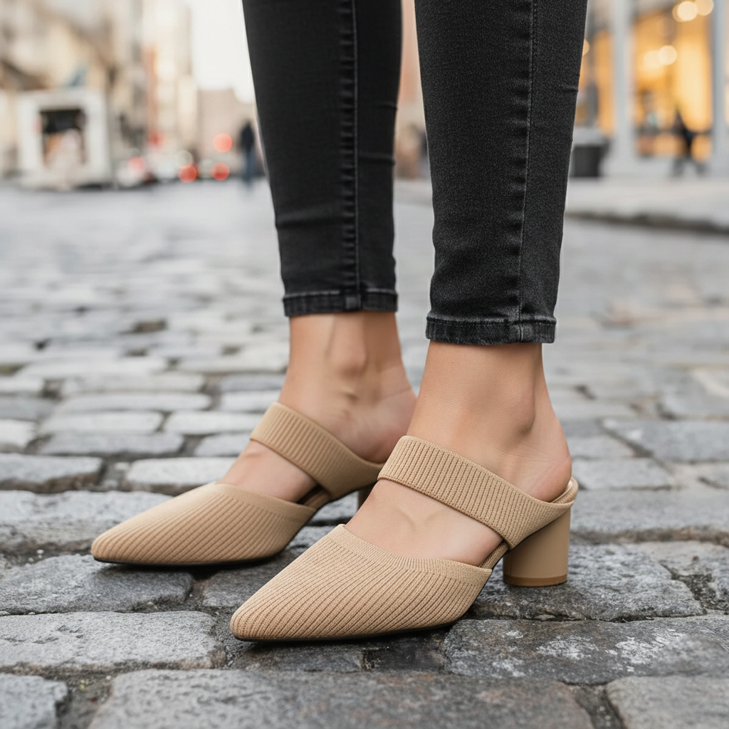 The Amara Knit Comfort Heels
