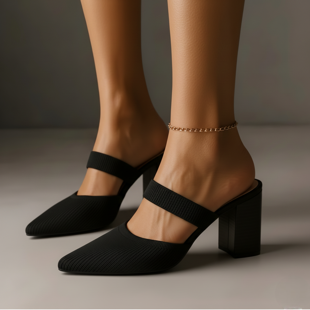The Amara Knit Comfort Heels